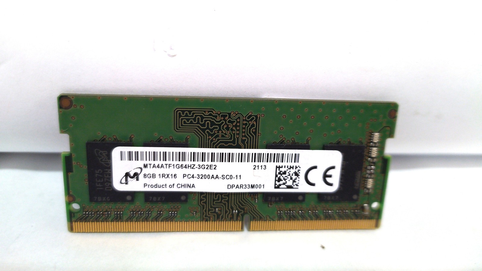Micron 8GB 1Rx16 PC4-3200AA DDR4 Laptop Memory P/N: MTA4ATF1G64HZ-3G2E2 Tested
