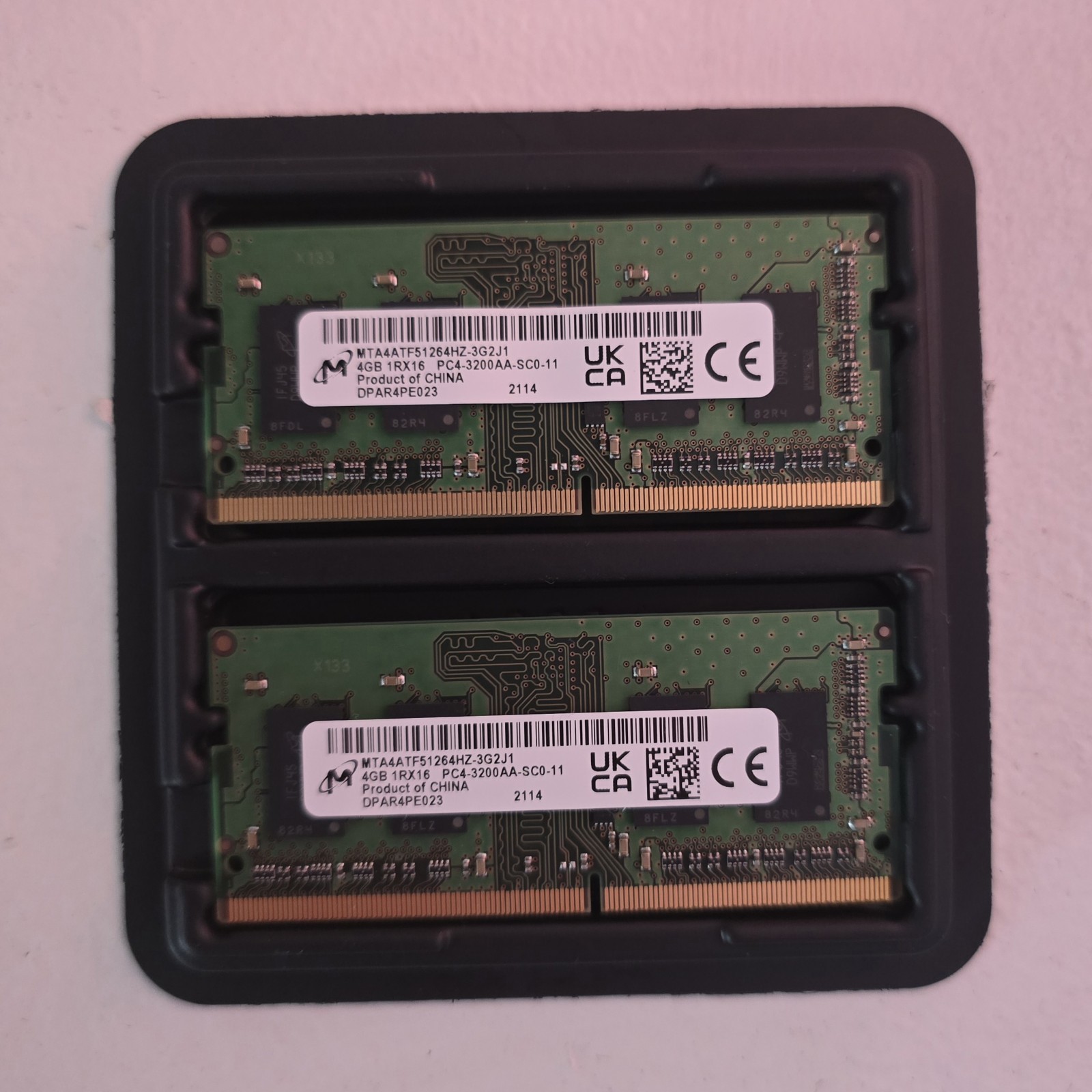 Micron 4GB DDR4 PC4-3200 SO-DIMM Laptop RAM Module 2-Pack