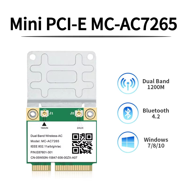 Tri Band 5374Mbps WiFi 6E AX210 Mpe-AXE3000H/ AC7265 Wireless Card BT 5.3 For Mi