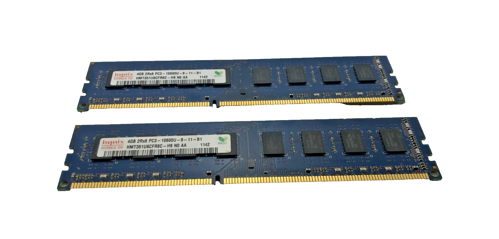 2x Hynix HMT351U6CFR8C-H9 4GB PC3-10600U DDR3-1333MHz RAM