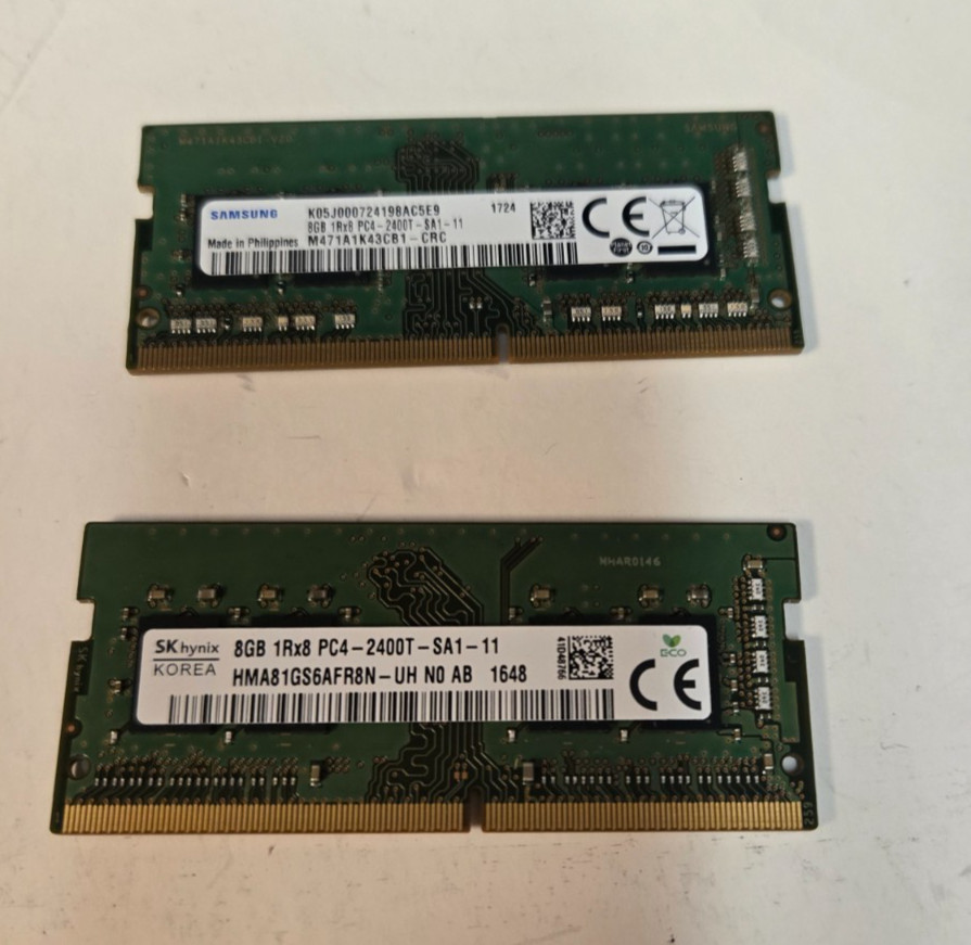 SK hynix Samsung 16GB Kit DDR4 2400MHz PC4-2400T Laptop SODIMM RAM Module 2 8GB