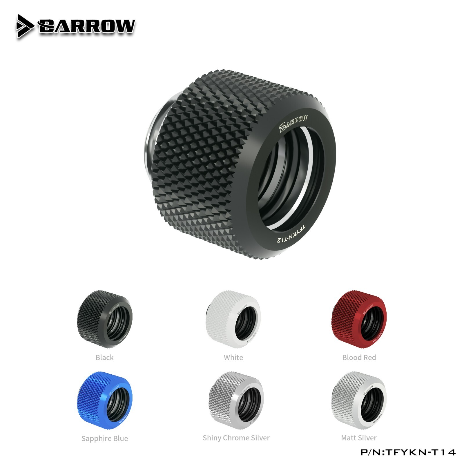 Barrow Choice Multicolor G1/4″ to 14mm Hard Tubing Compression Fitting TFYKN-T14