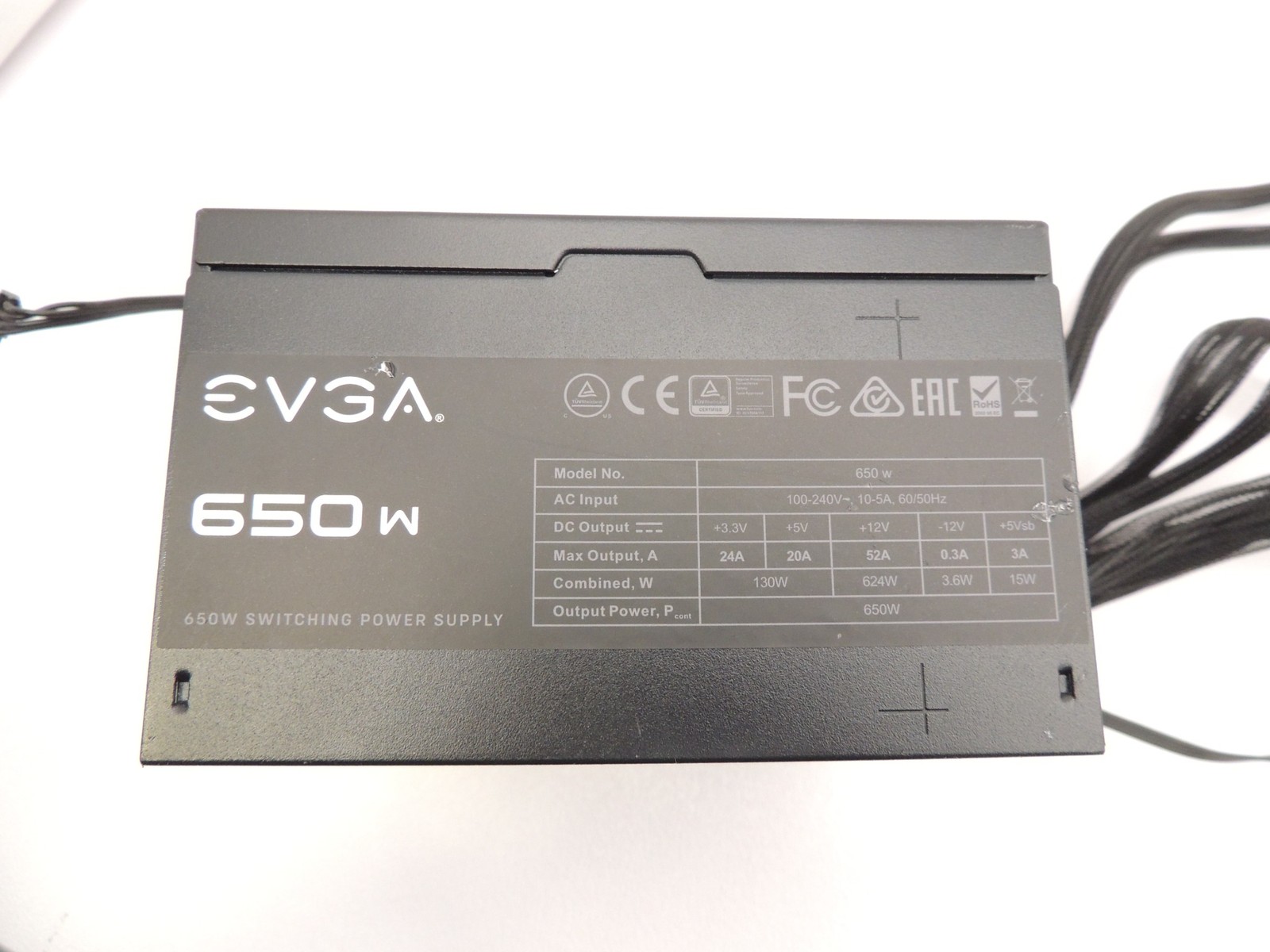 EVGA 650W N1 650W ATX Non-Modular Computer Power Supply 100-N1-0650