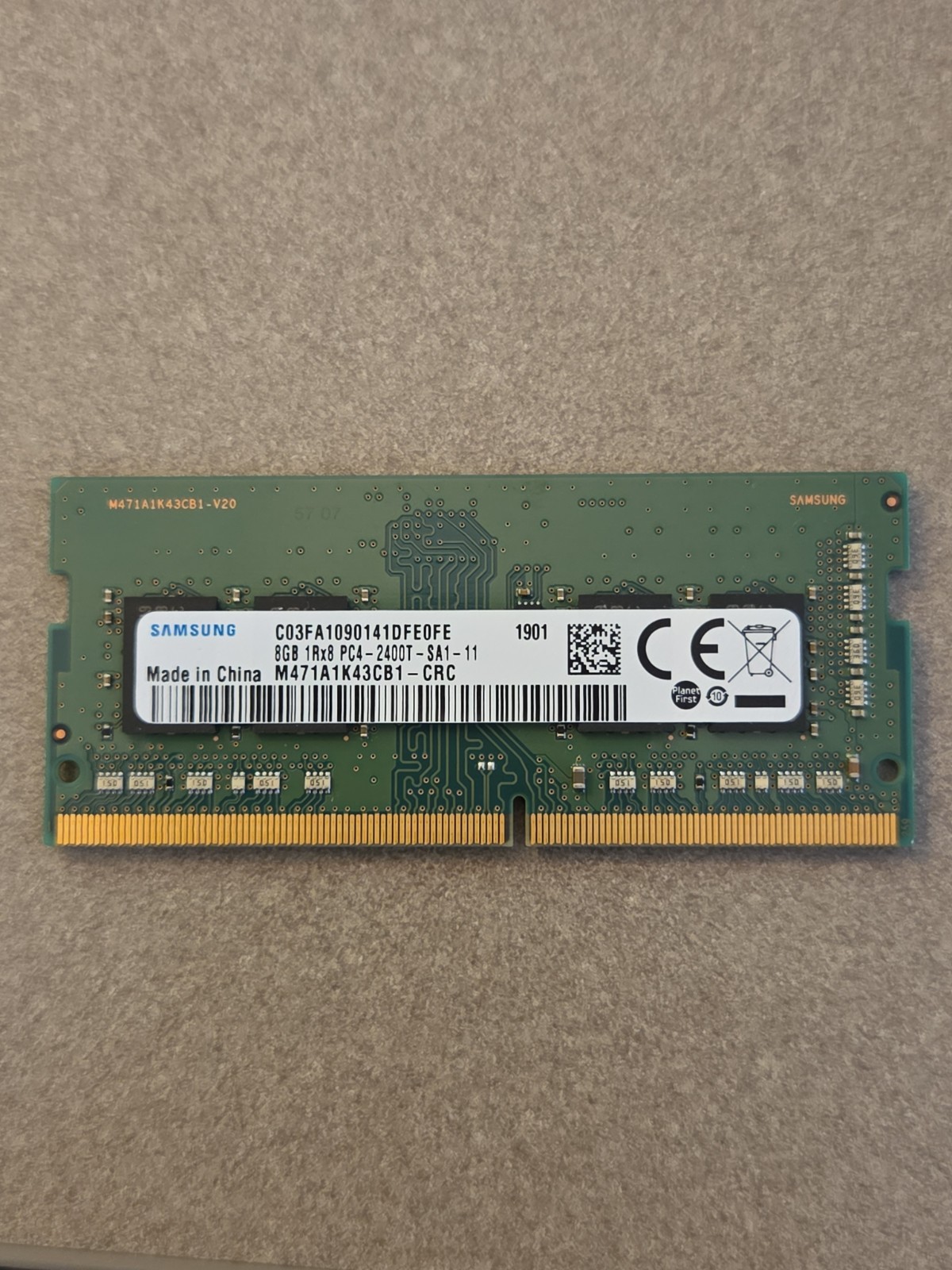 Samsung 8GB 1Rx8 PC4-2400T-SA1-11 Laptop Memory Tested Working