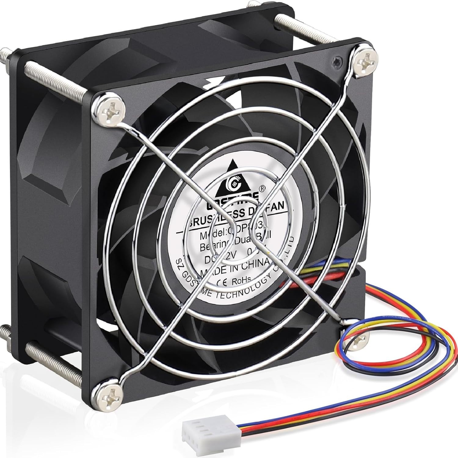 80Mm X 38Mm 8038 PWM High Speed Dual Ball Bearing DC 12V 80Mm Cooling Fan