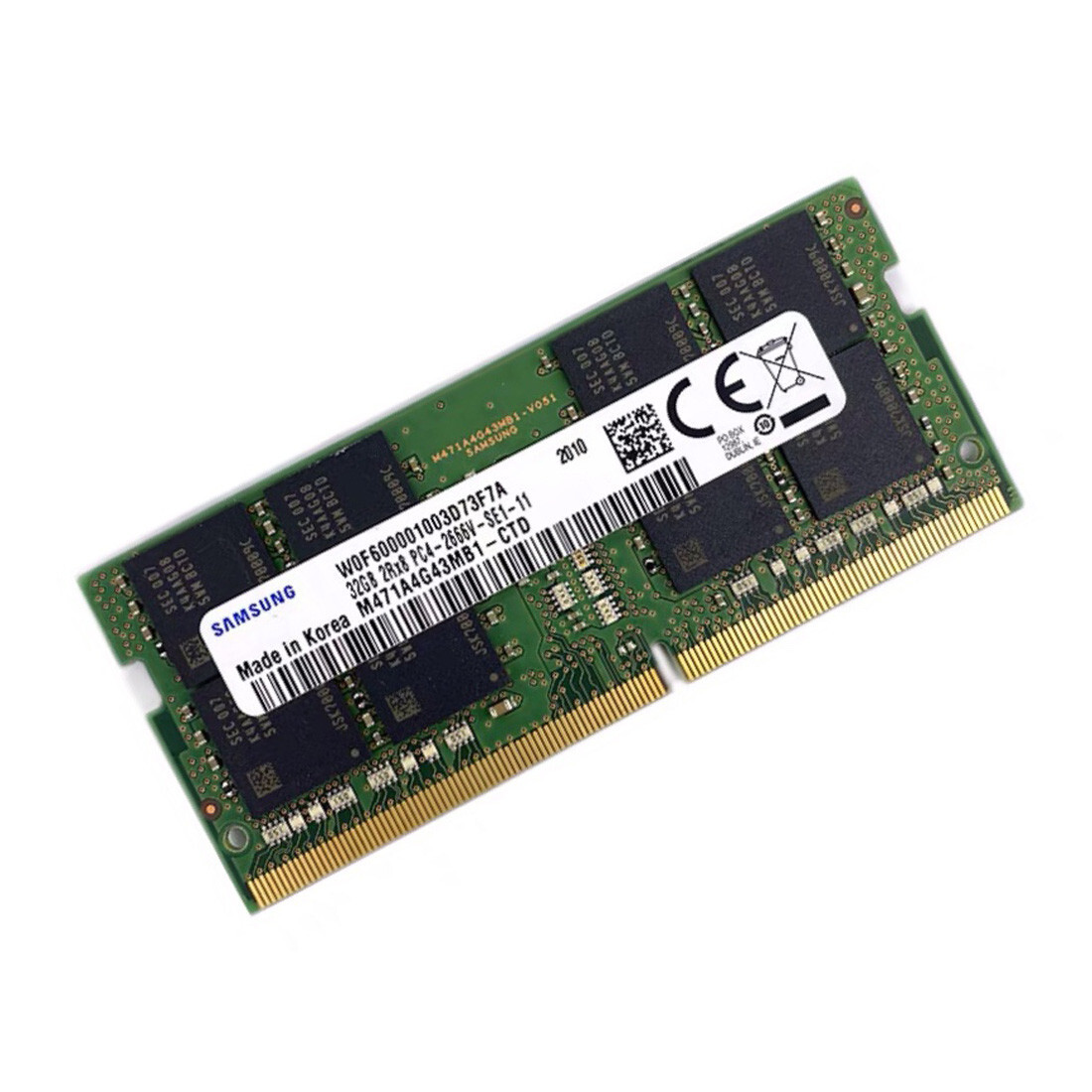 Samsung 128GB (4X32GB) DDR4 2666MHz PC4-21300 SODIMM Memory Ram M471A4G43MB1-CTD