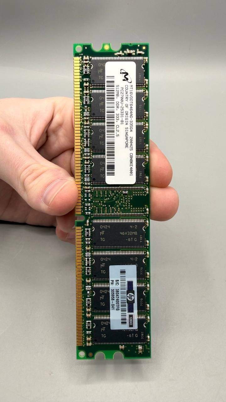 Set of 2 RAM Micron 512MB PC2700 DDR-333 & Kingston 256MB PC100 Laptop SDRAM