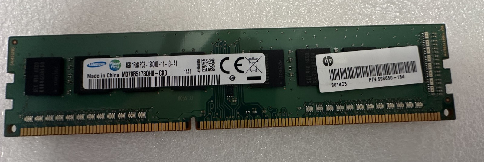 Samsung 4GB (1 x 4GB) PC3-12800-11-13-A1 (DDR3-1600) Memory (M378B5173QH0CK0)