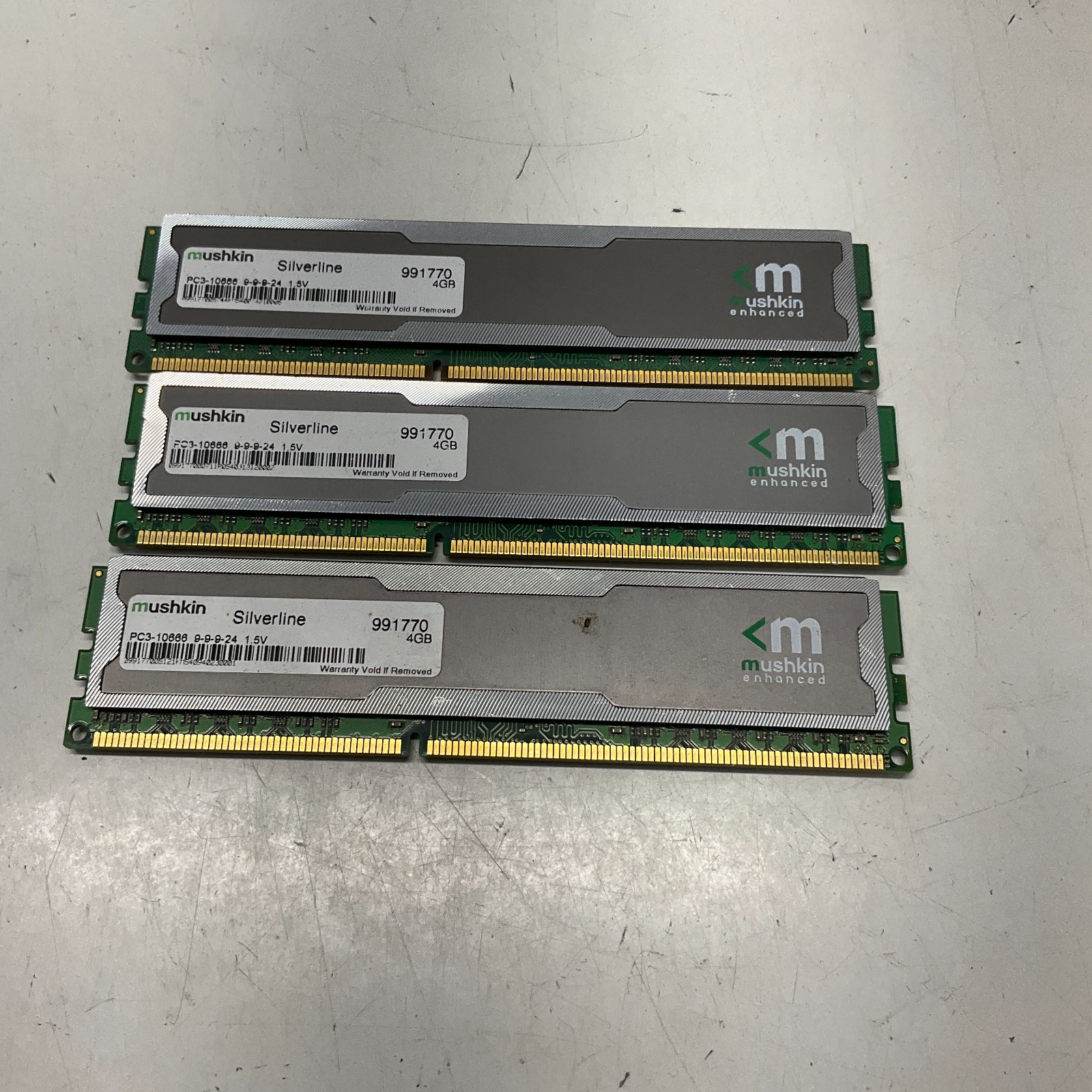 12GB (3x 4GB) Genuine Mushkin Silverline 996770 DDR3 PC3-10666 1.5V Desktop RAM