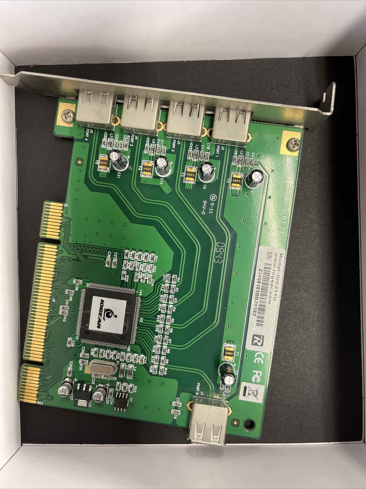 Iogear 5-Port, PCI to USB Card. (GIC251U, ZIC251U-B-31)