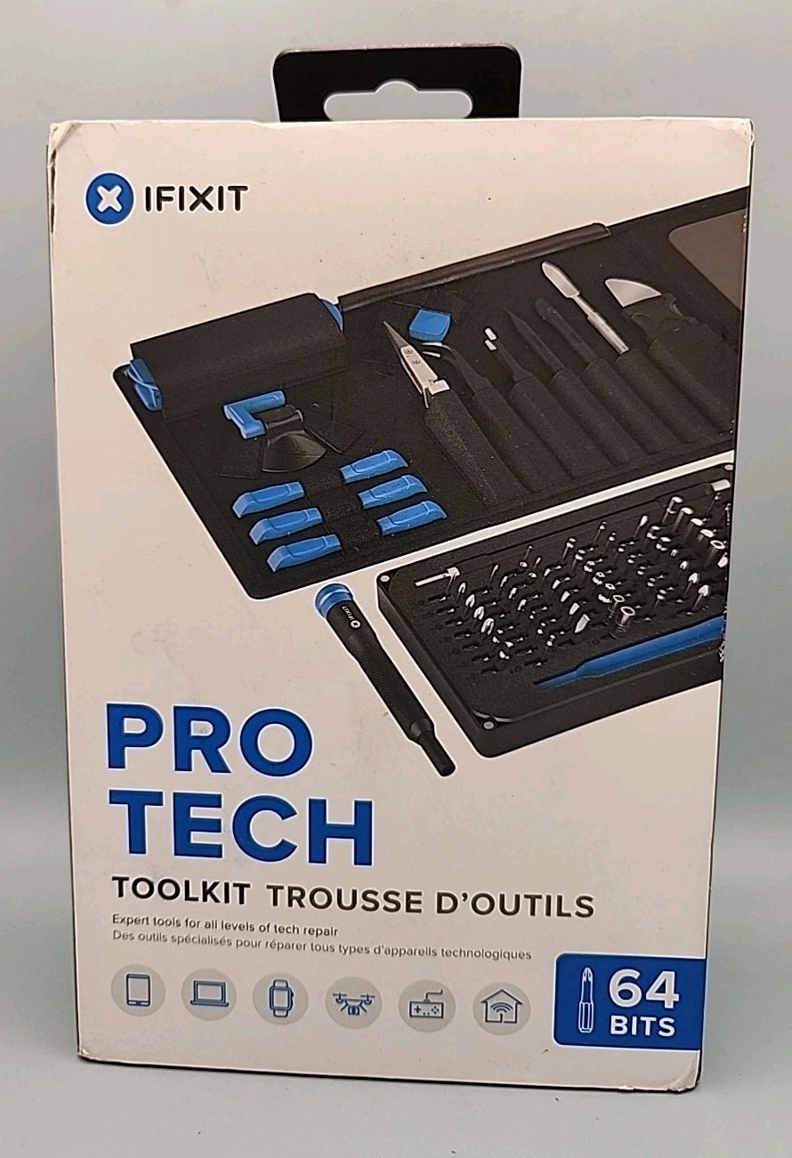 NEW iFixit Pro Tech Electrician Tool Set 64PC Black/Blue IF145-307-4