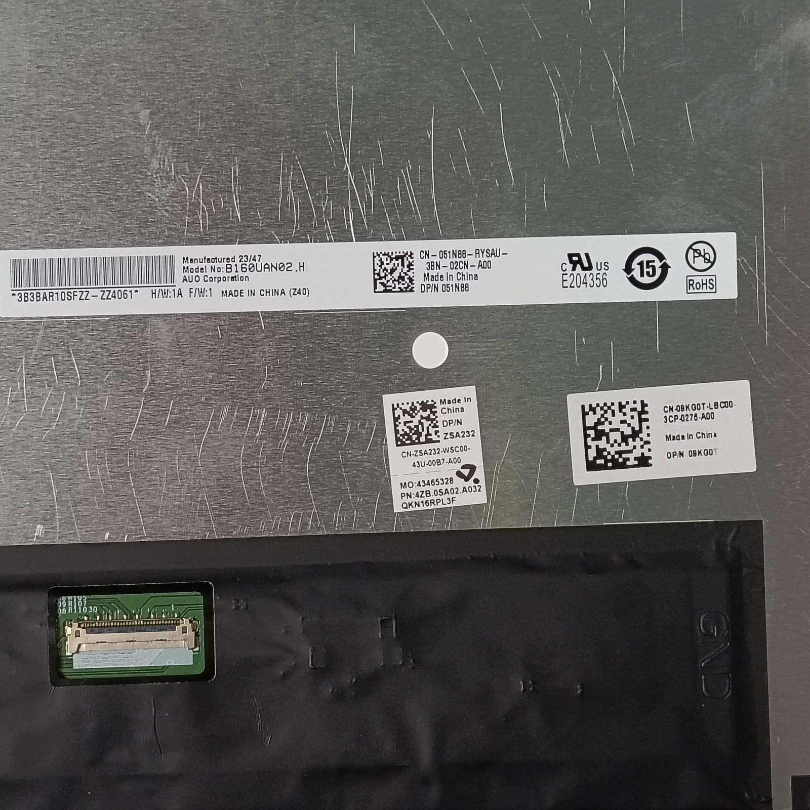 For Dell Inspiron 16 7620 7630 2in1 FHD Touchscreen LCD assembly 051N88 09KG0T