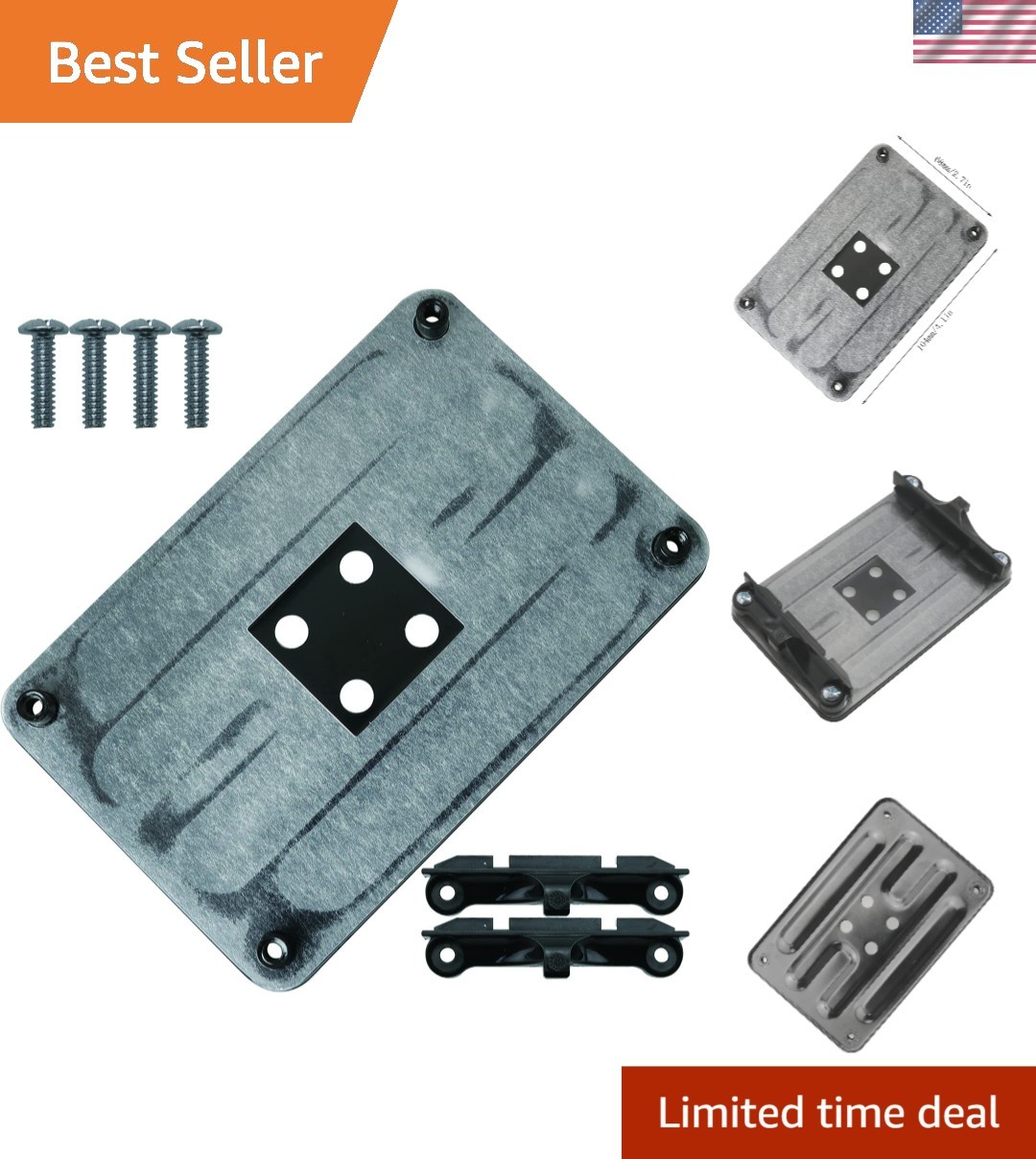Compact Metal & Plastic AM4 Heatsink Bracket for Optimal CPU Cooling Performance