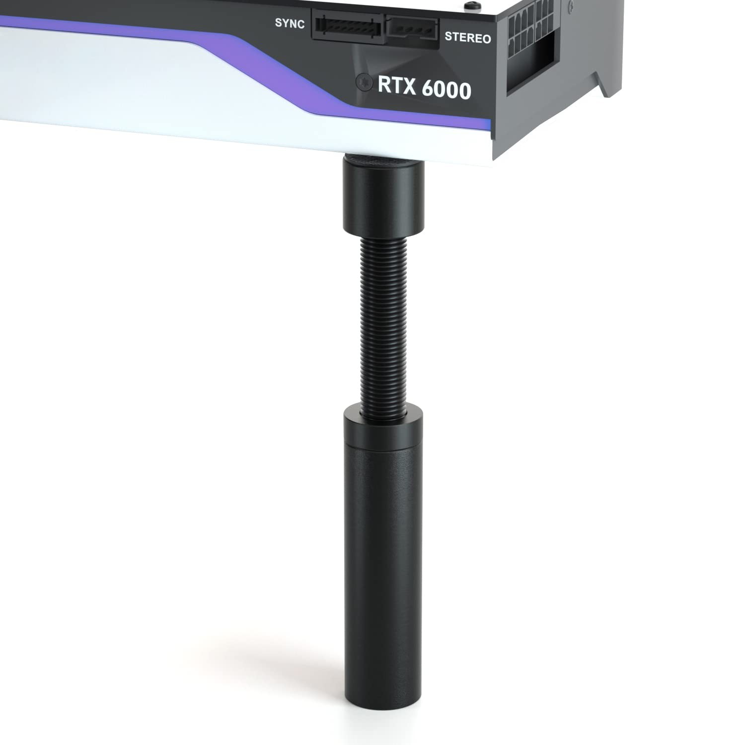 Graphics Card GPU Support Bracket: Sag Bracket Video 72 to 117mm, Black