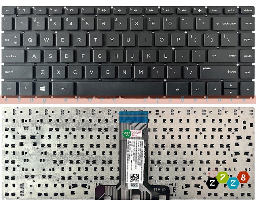 New HP 240 G8 G9 245 G8 G9 246 G8 G9 340 348 G5 14M-DH Laptop Keyboard US Black