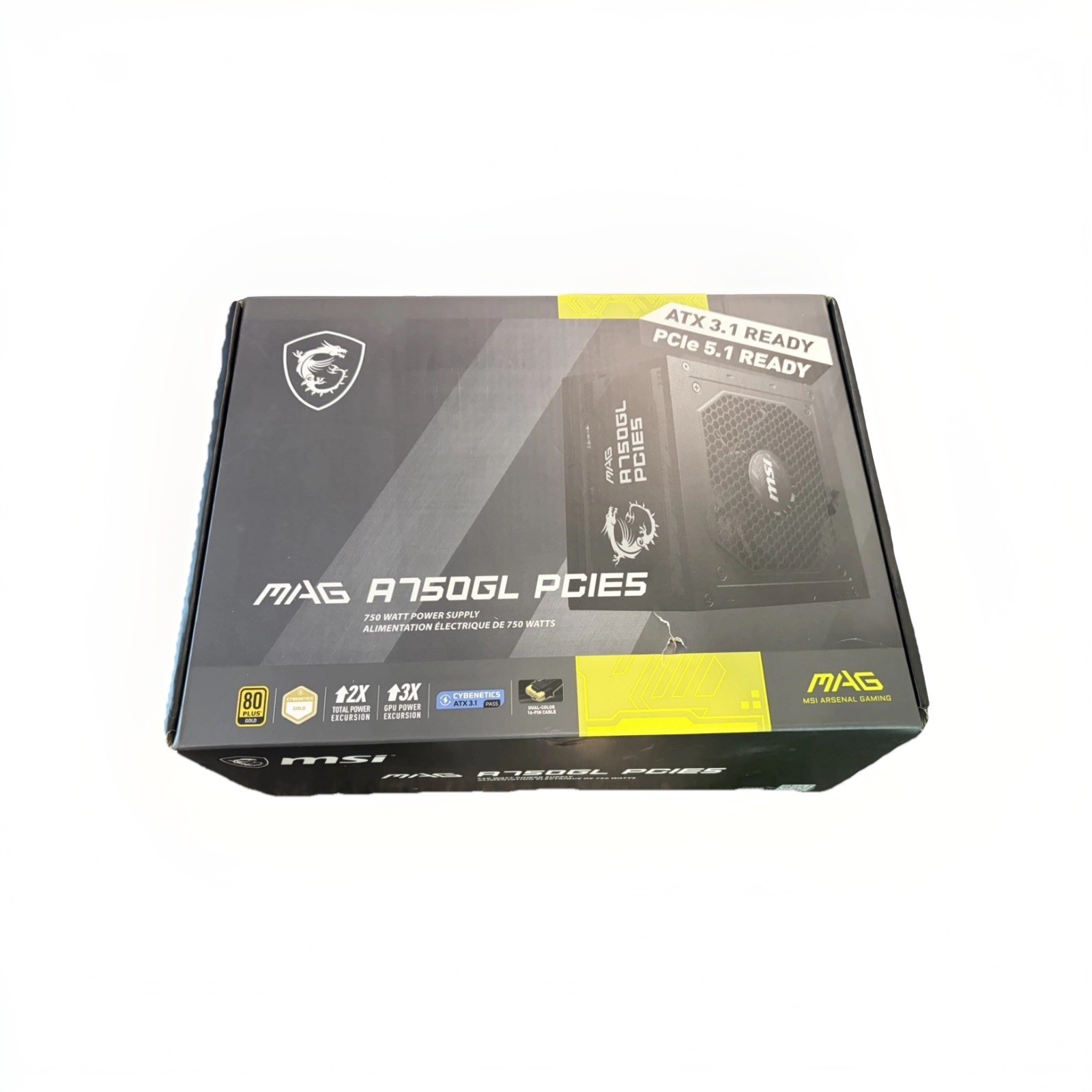 MSI MAG A750GL PCIE5 750W ATX Power Supply Fully Modular 80 Plus Gold