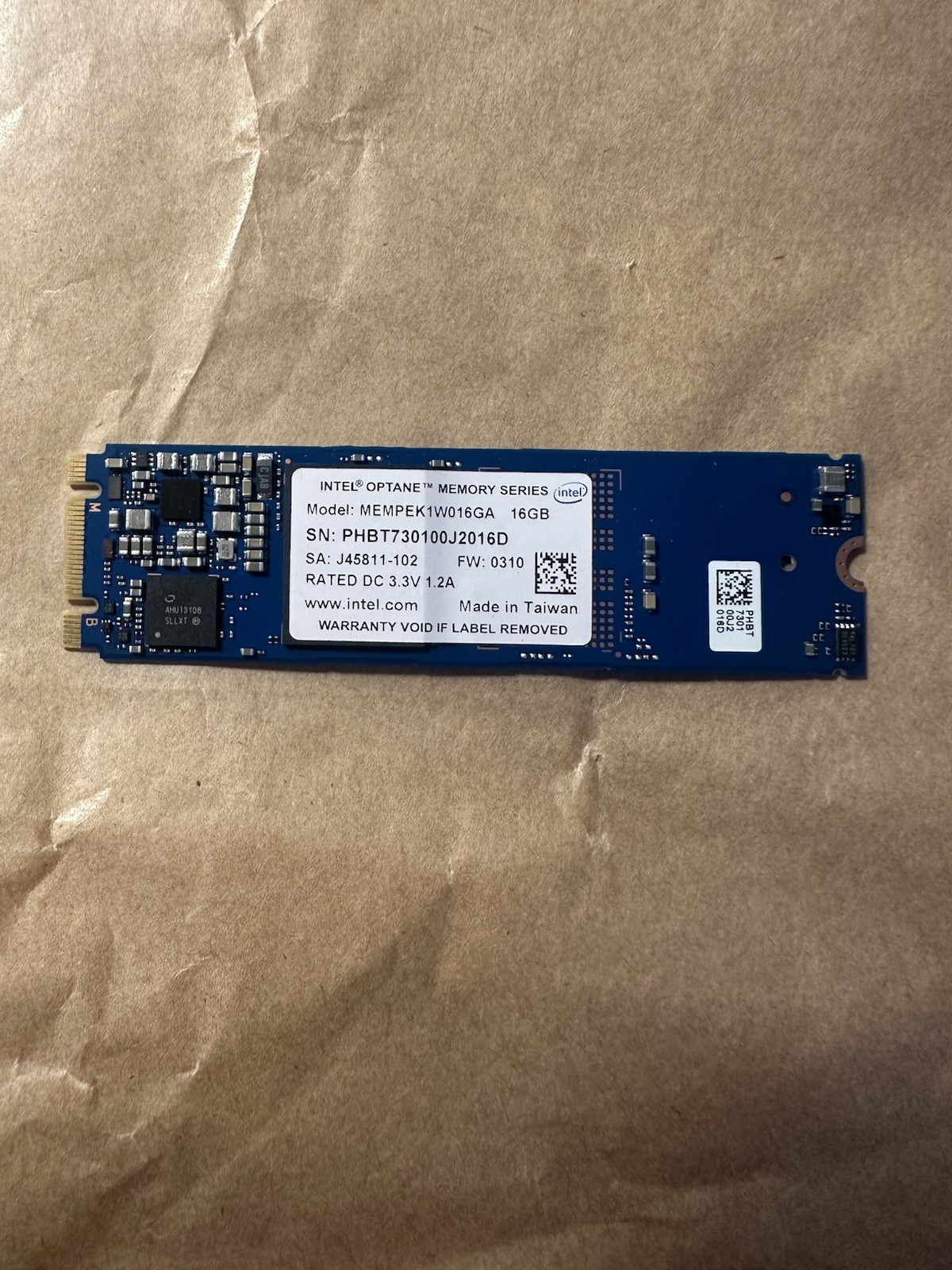Intel Optane Memory Series 16GB M.2 Optane Memory Module MEMPEK1W016GA