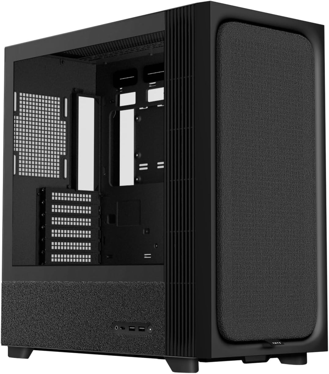 TRYX FLOVA F50 ATX Mid-Tower Case Fabric Glass Quiet 360mm (Black)