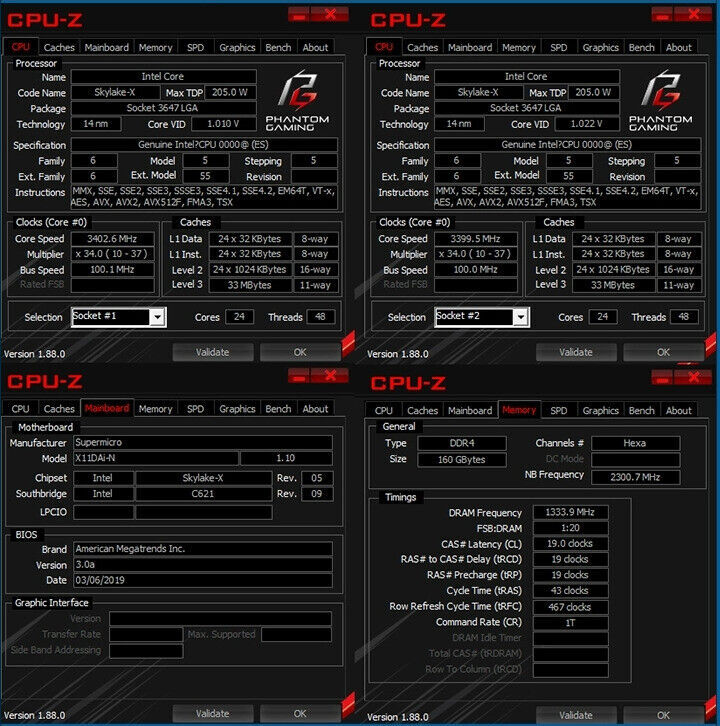 Intel Xeon 8268 ES 2.6GHz 24Core 48 Threads LGA3647 CPU QQ9E Optane Support