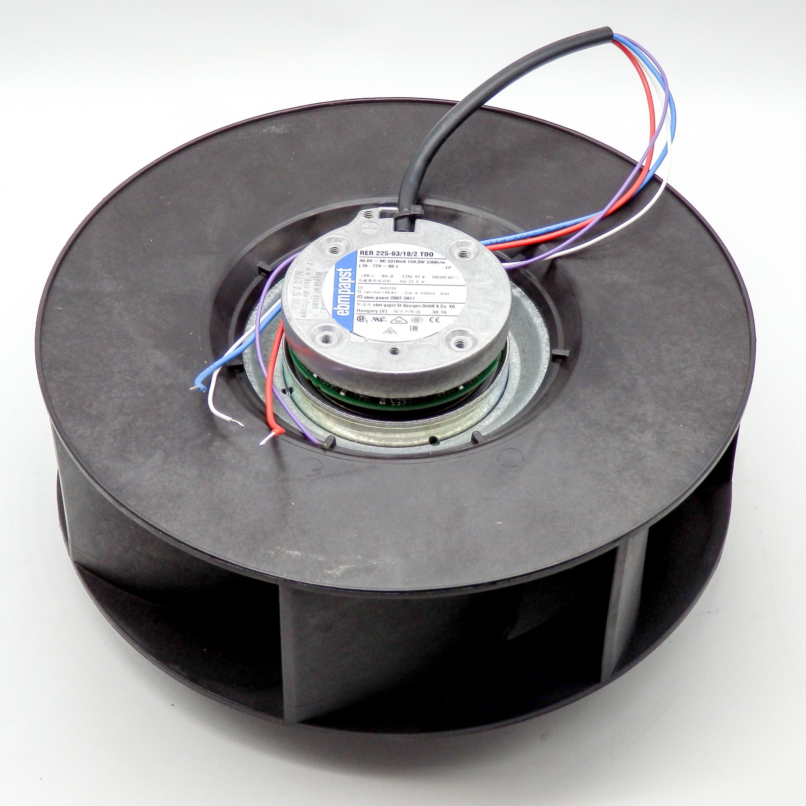 ebmpapst RER225-63/18/2TDO 48VDC 225 x 99mm 4-Wire Round Blower Fan