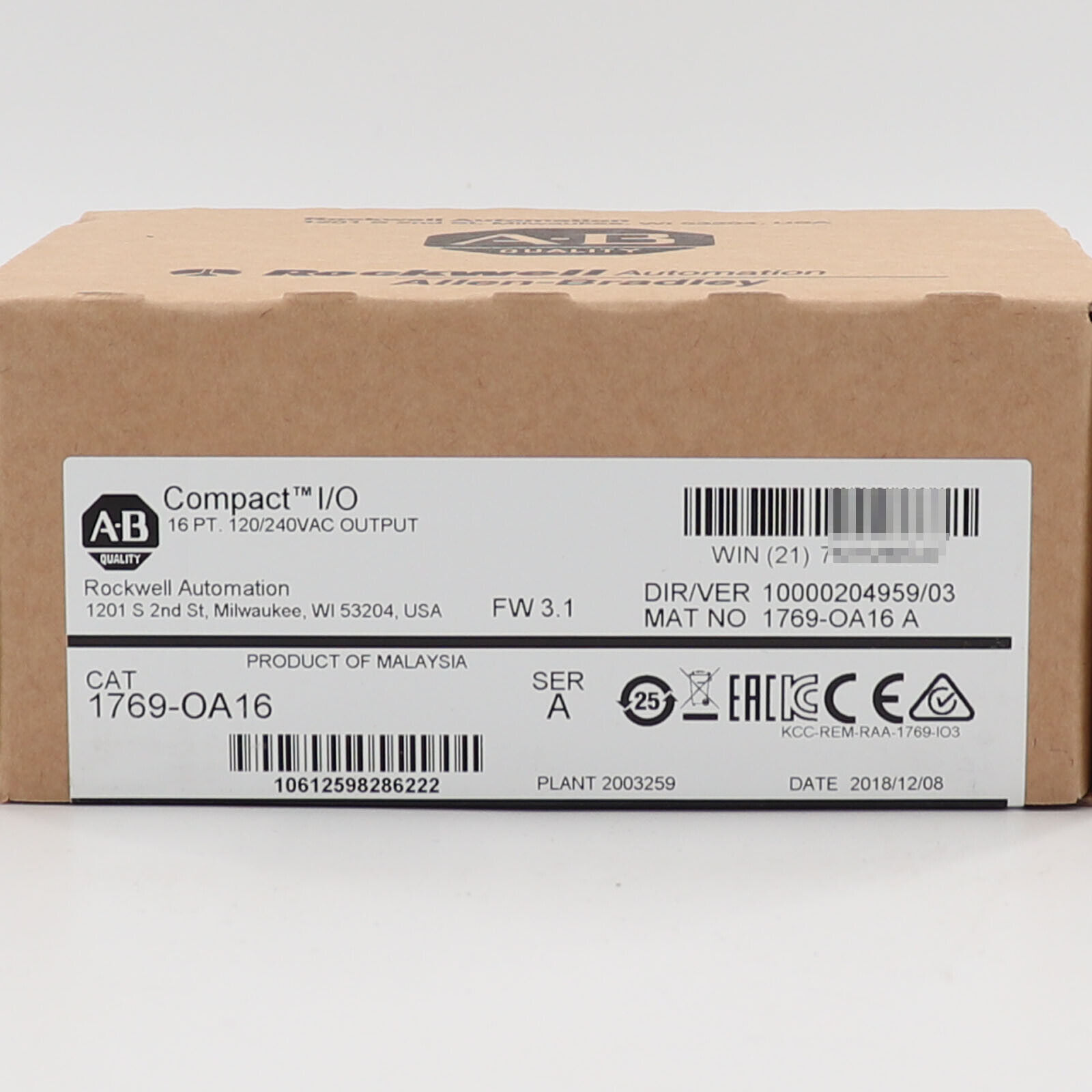 1 Pcs Brand New For 1769-OA16 CompactLogix 16 Pt 240VAC D/O Module