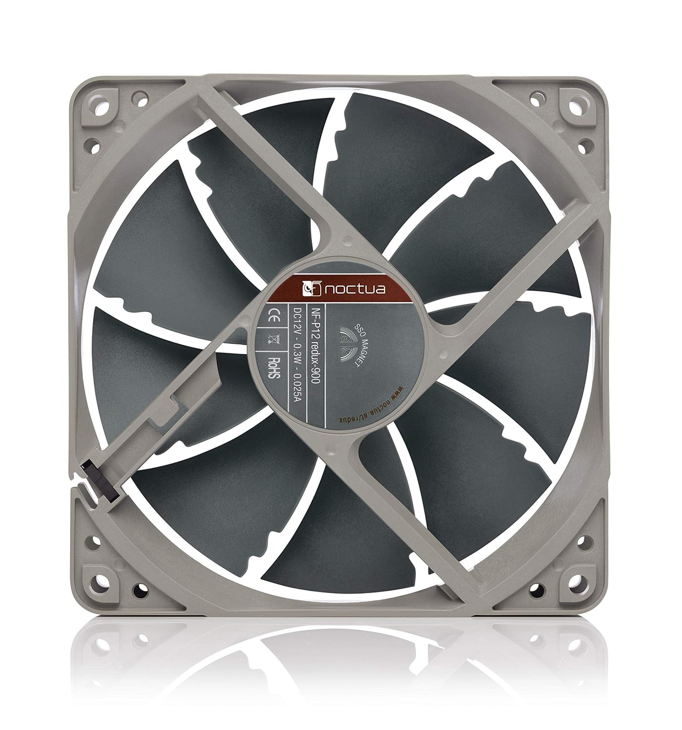 NF-P12 Redux-900, Ultra Quiet Silent Fan, 3-Pin, 900 RPM (120Mm, Grey)