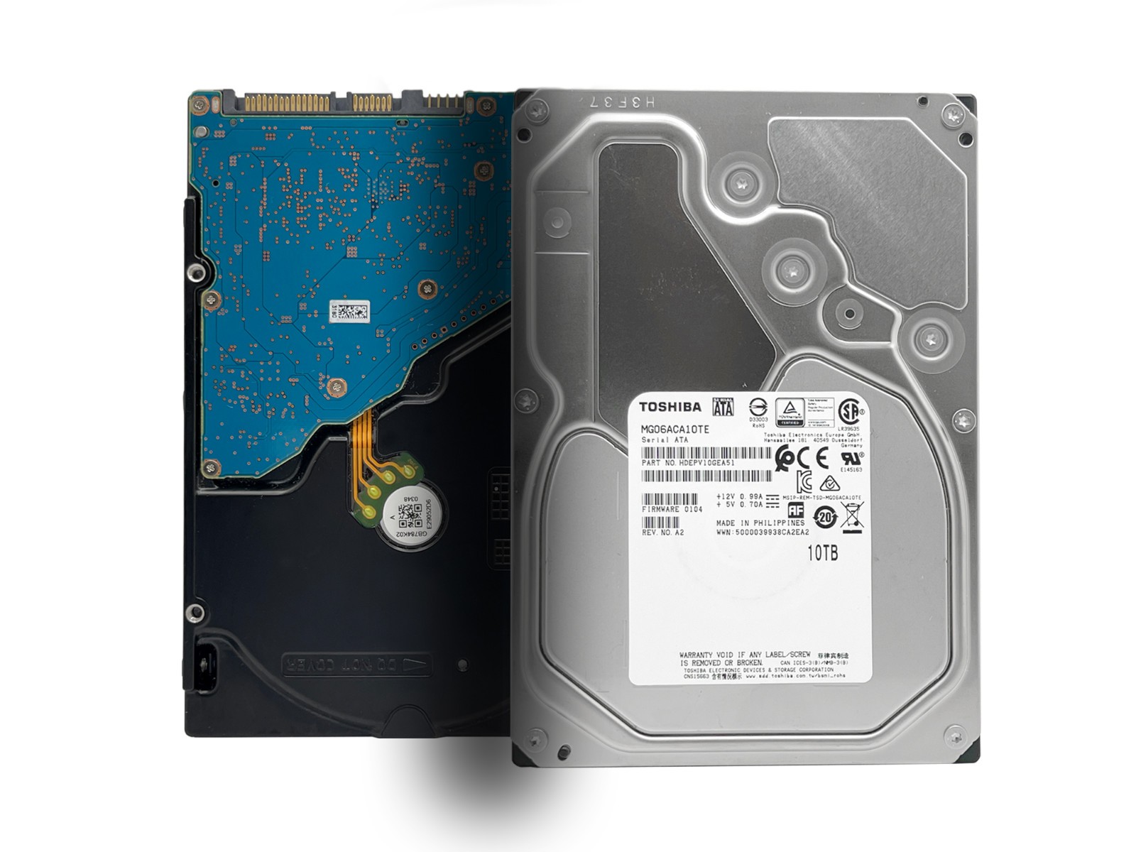 Toshiba 10TB 256MB 7200RPM SATA 6Gb/s 3.5″ Internal Enterprise HDD (MG06ACA10TE)