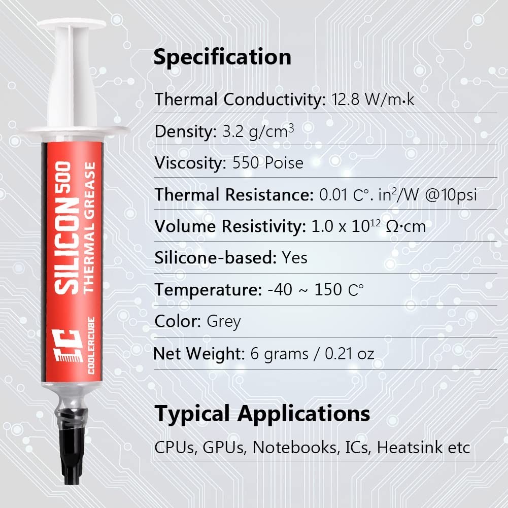 Thermal Paste 6g CPU Thermal Compound Syringe for Heatsink CPU GPU NEW