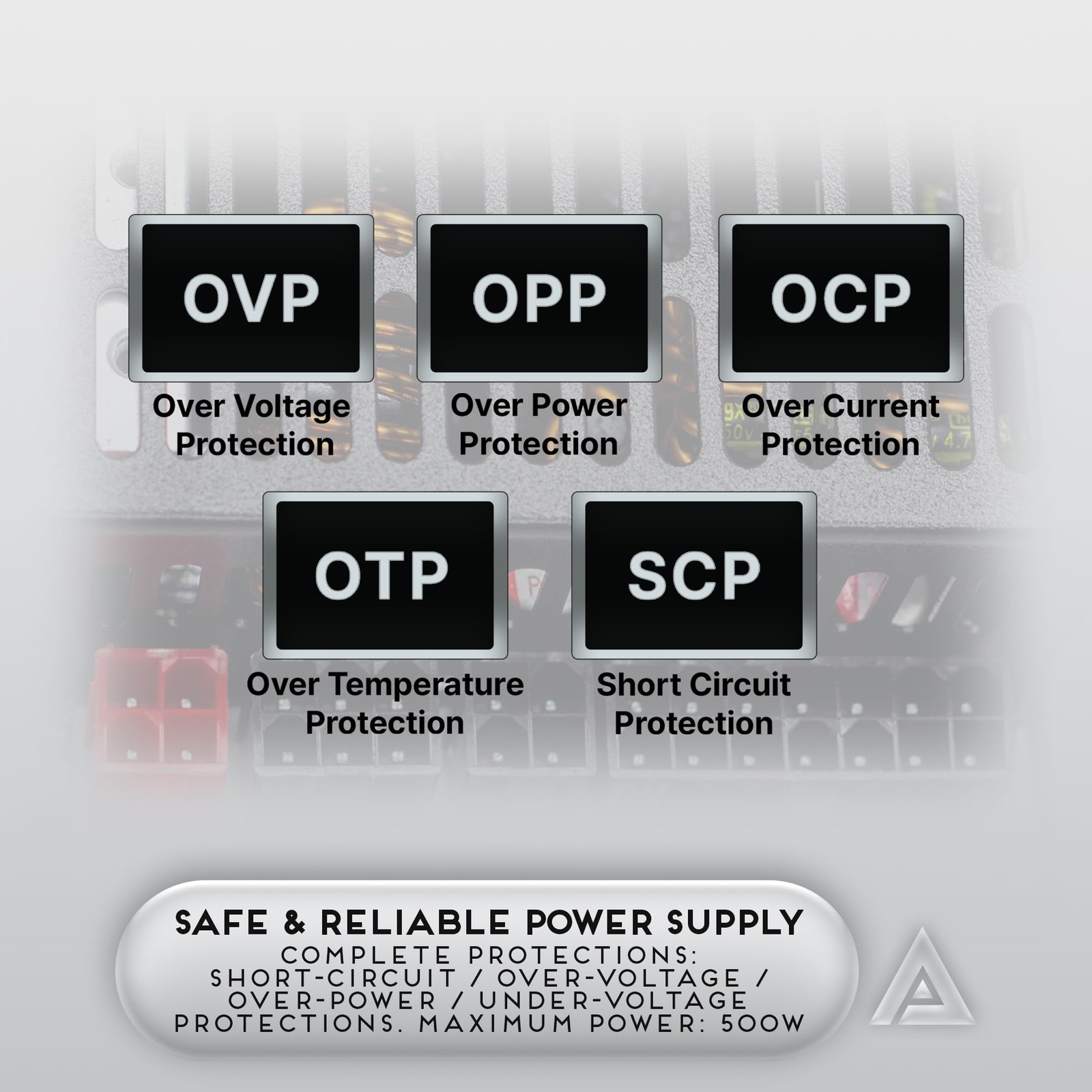 500W Fully Modular Mini ITX/Flex ATX Power Supply – Efficient Compact Design