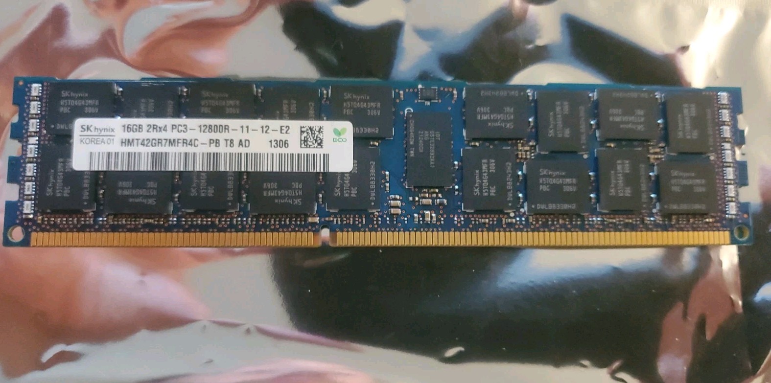 Lot of 6 SK hynix 16GB 2Rx4 PC3-12800R DDR3 ECC Registered Server RAM