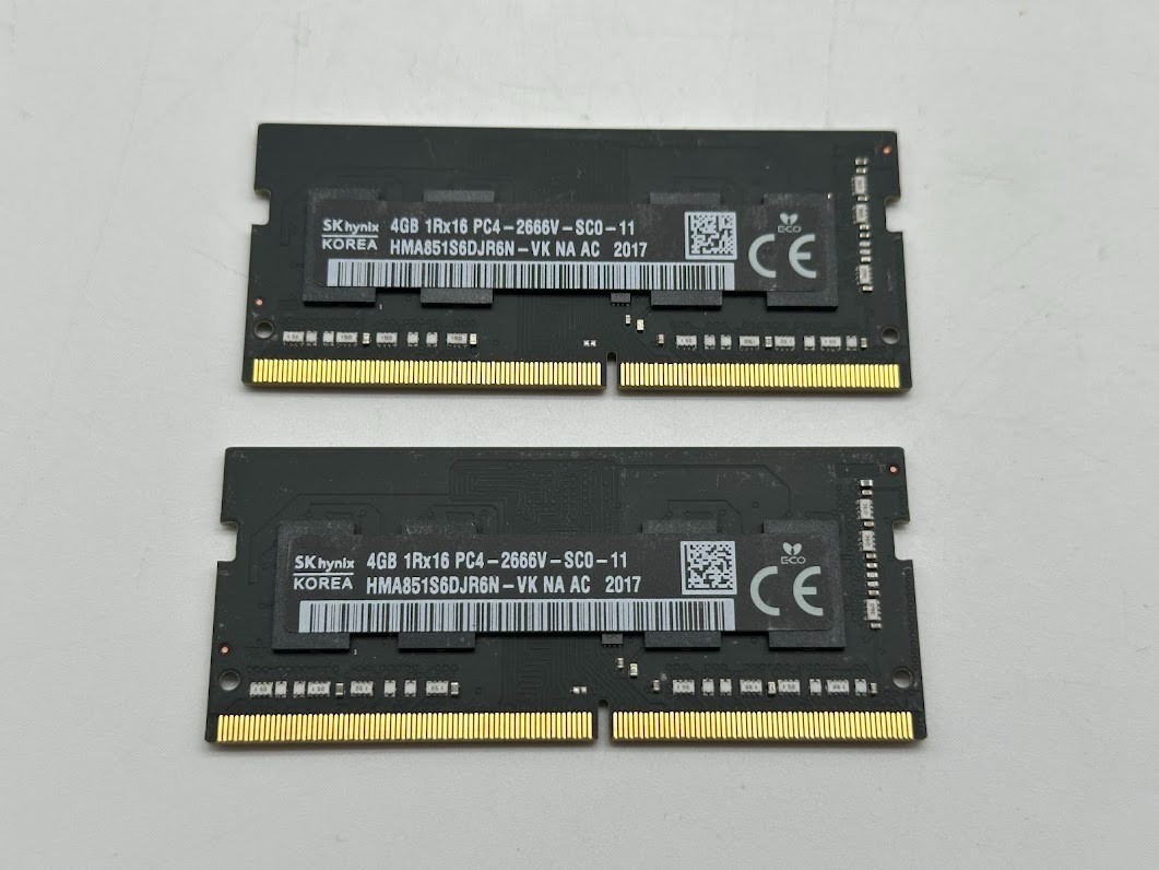 SK Hynix RAM 8gb (2x4gb) 1Rx16 PC4-2666V-SCO-11 for APPLE IMAC Or Laptop NEW