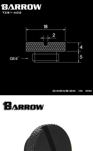 Barrow G1/4″ Stop Plug Fitting For Reservoir Pump Water Plug TZS1-A02 Chrome