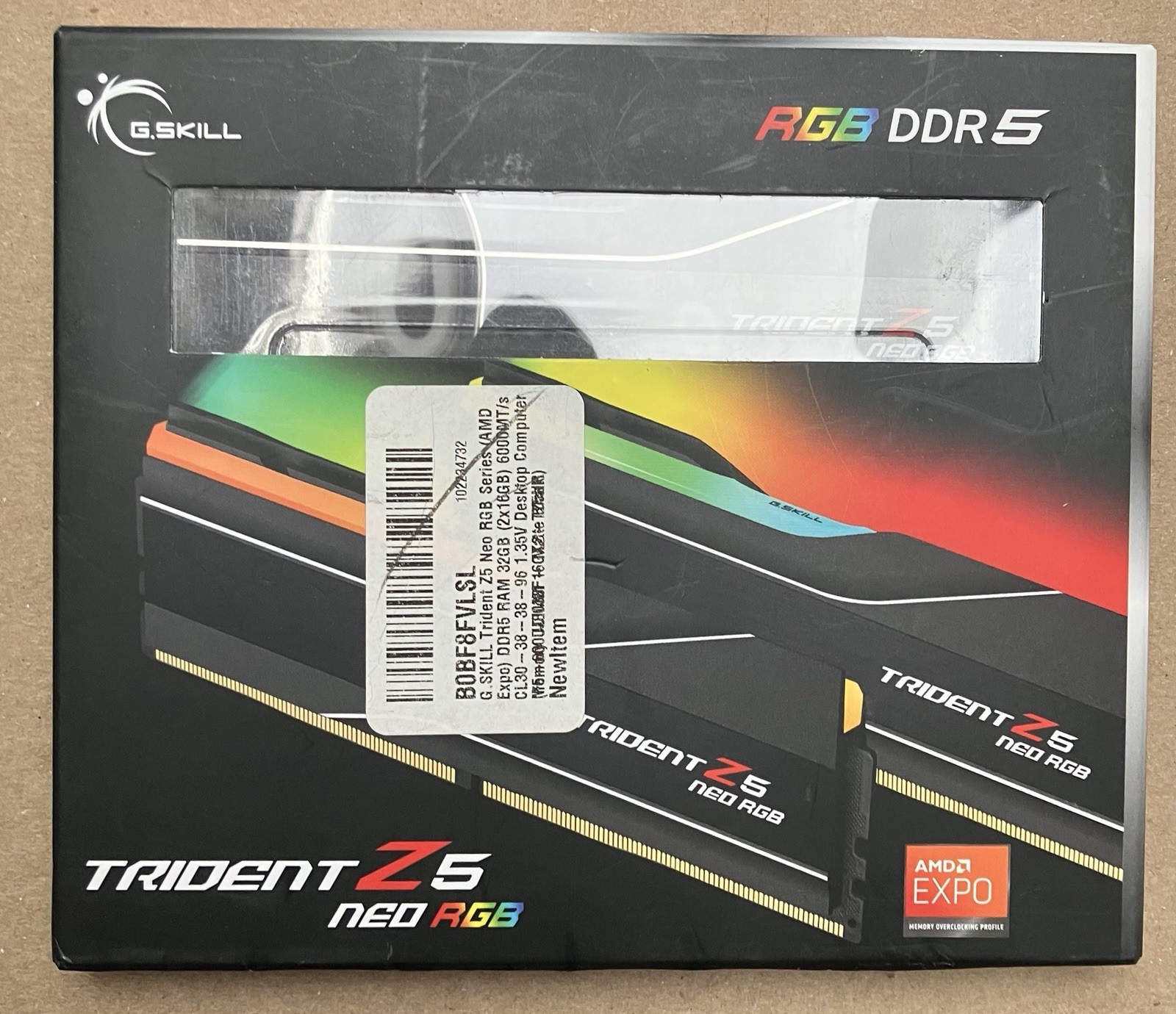 G.SKILL Trident Z RGB 32GB (2x16GB) 6000 MHz DDR5 6000C30 CL30