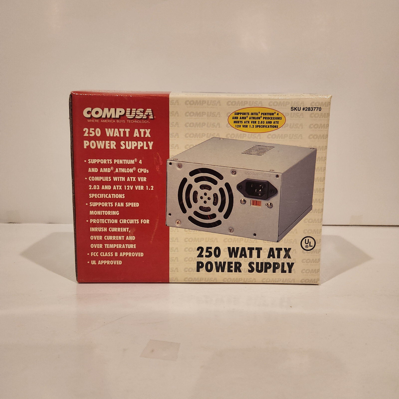 CompUSA 250 Watt ATX Power supply – NEW in box (discontinued)