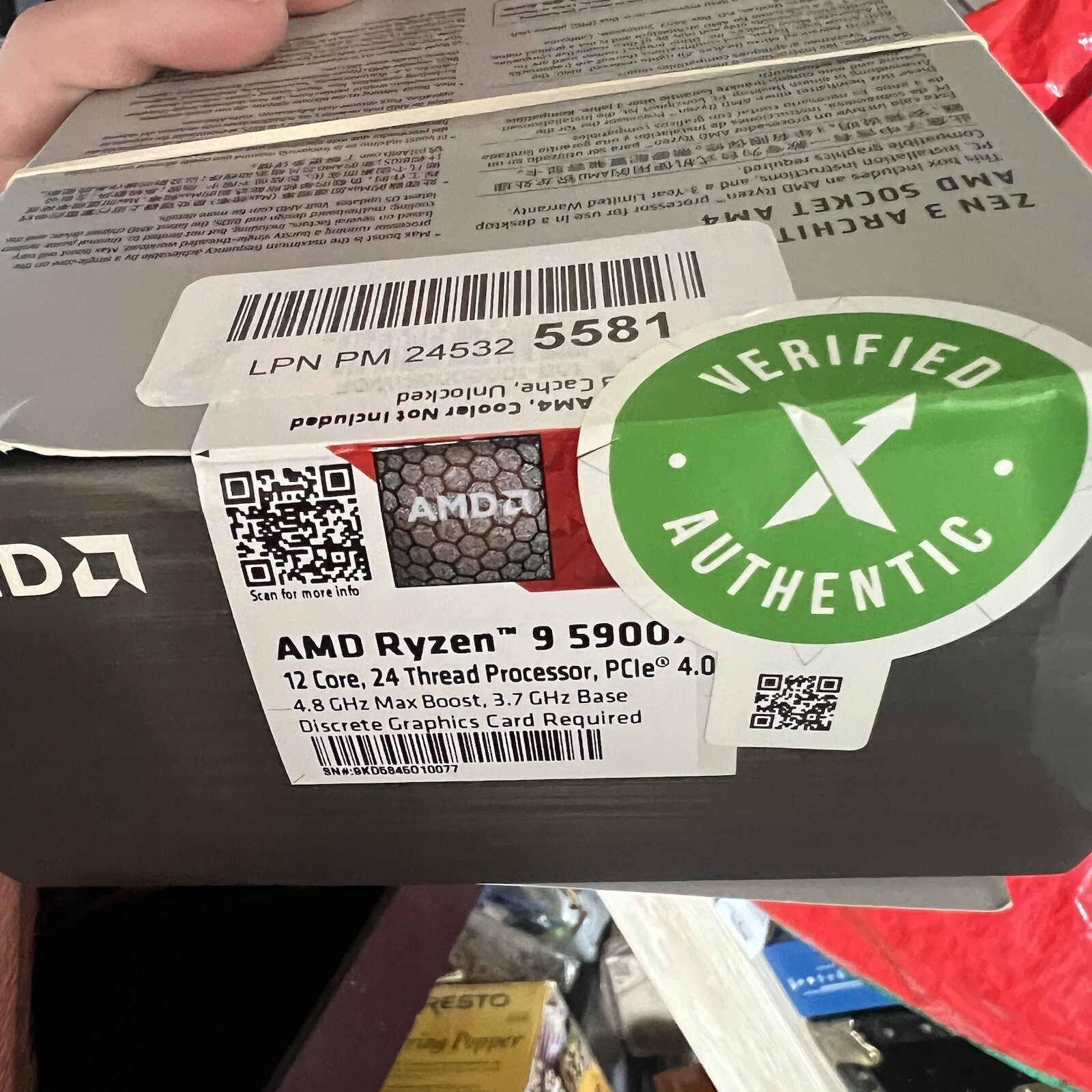 AMD – Ryzen 9 5900X 4th Gen 12-core, 24-threads Unlocked Desktop Processor Wi…