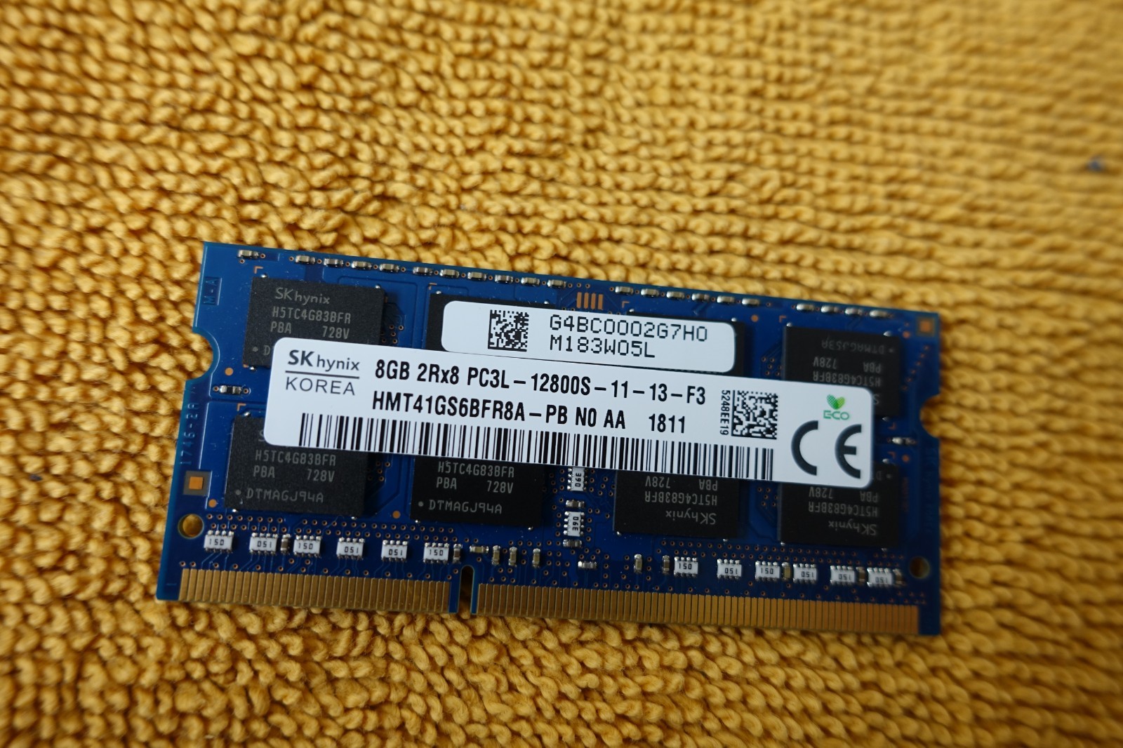 SK Hynix 8GB DDR3 SO-DIMM PC3L 12800 Laptop RAM HMT41GS6BFR8A PB HP PC Mac AI PS