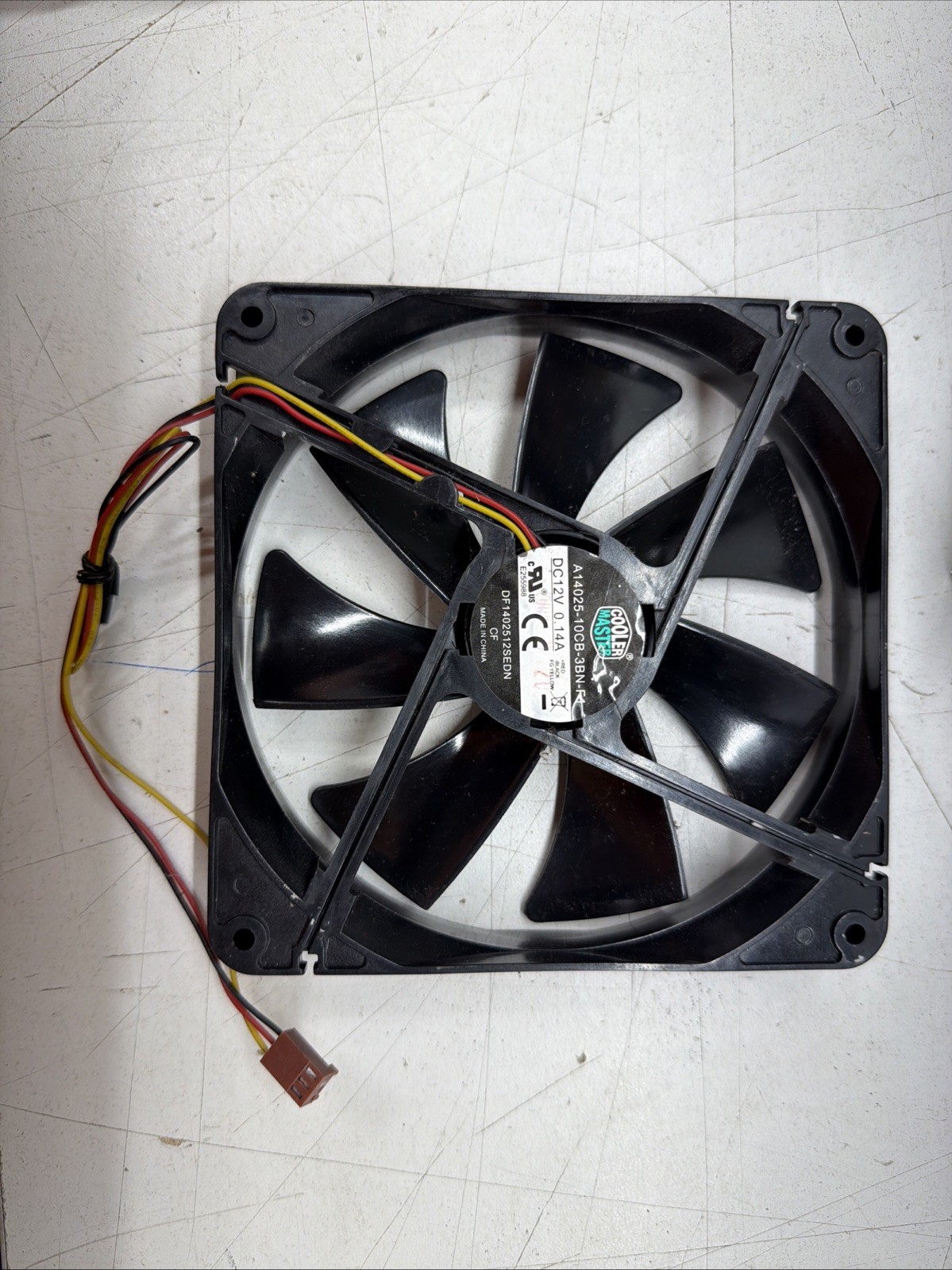 “Cool Master” 5.5″ Equipment fan – 12 Volts .14a – A14025-10CB-3BN-F1