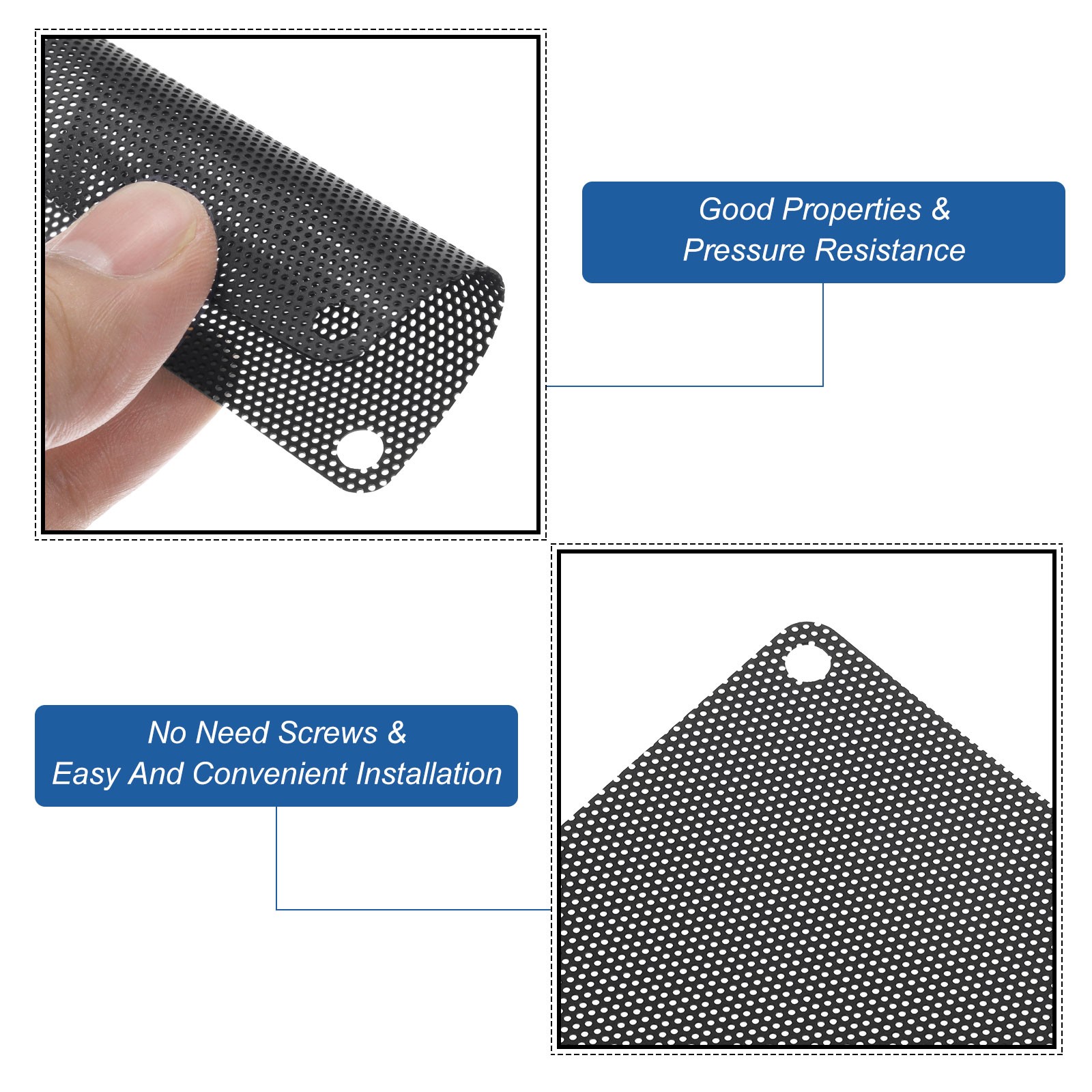 20PCS PC Dust Filter, 40x40mm PVC Computer Case Dustproof Mesh, Black