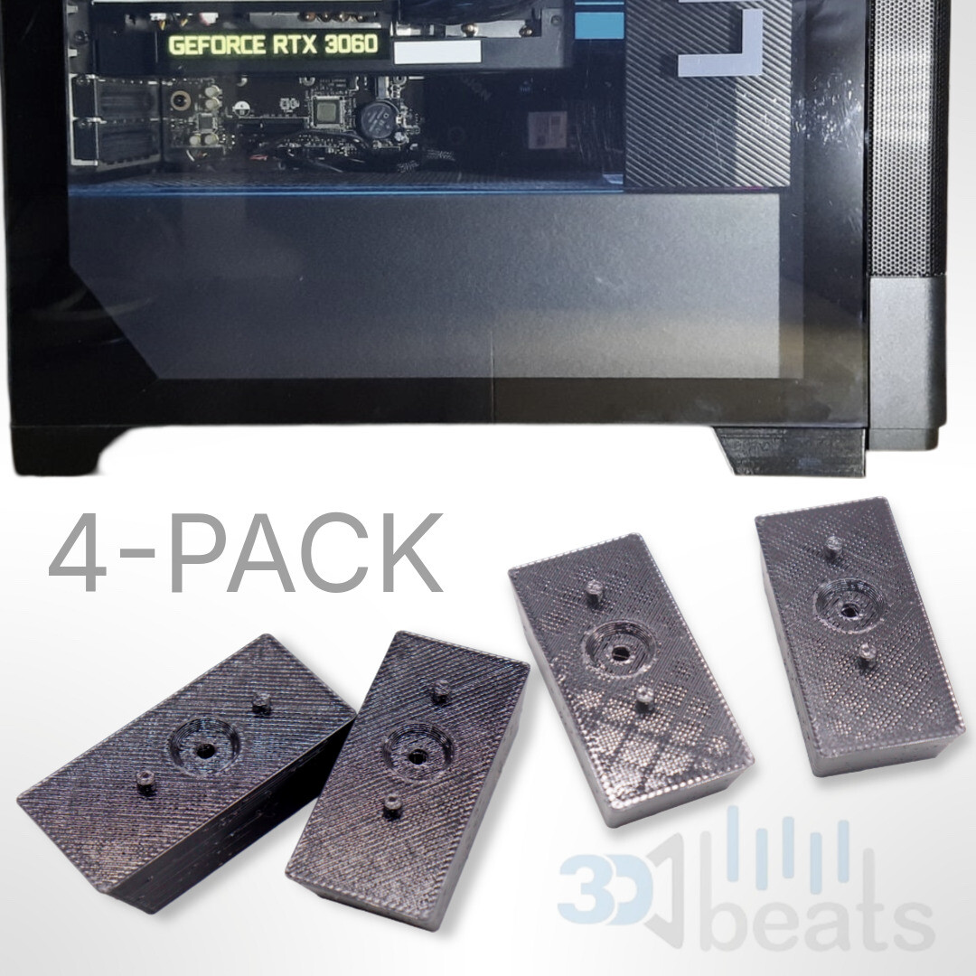 Custom Raised / Extended Rubber Feet for Lenovo T5 PC Case *4-Pack*