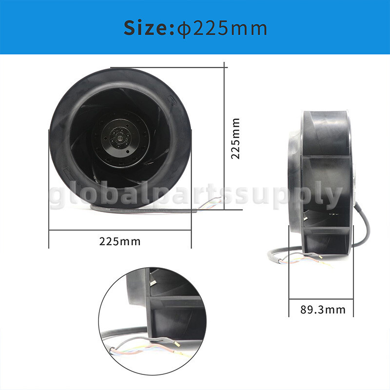 R2E225-BD92-09 AC Fan 230V 130/200W 0.60/0.88A IP44 Ebmpapst Purifier Fan