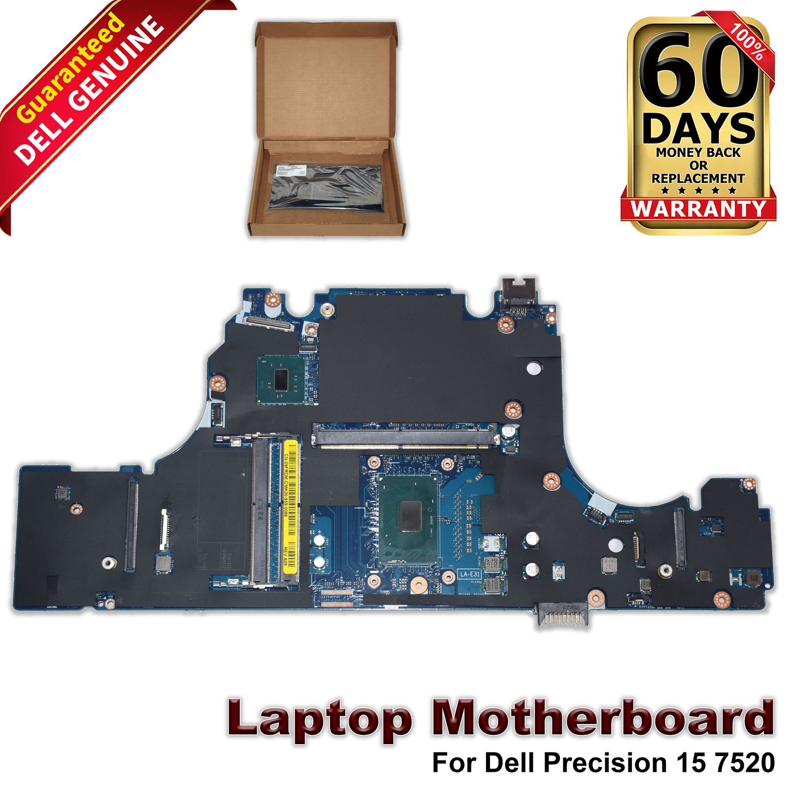 Dell Precision 7520 Motherboard i7-6820HQ 2.7GHz CPU – LA-E311P 9FRDM