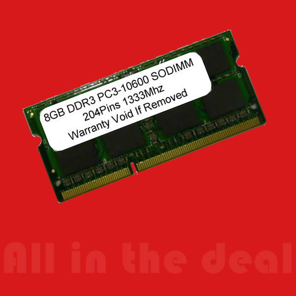 8GB DDR3 SODIMM 1333 MHz PC3-10600 204 pin Laptop Memory RAM Mac Book Pro Apple