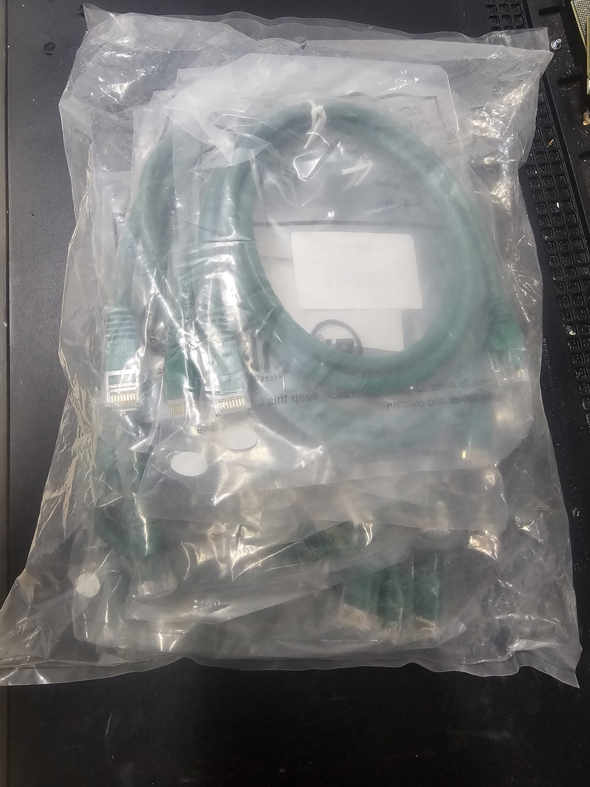10x Cat6 Shielded Snagless 3ft Ethernet Network Patch Cables Green Used