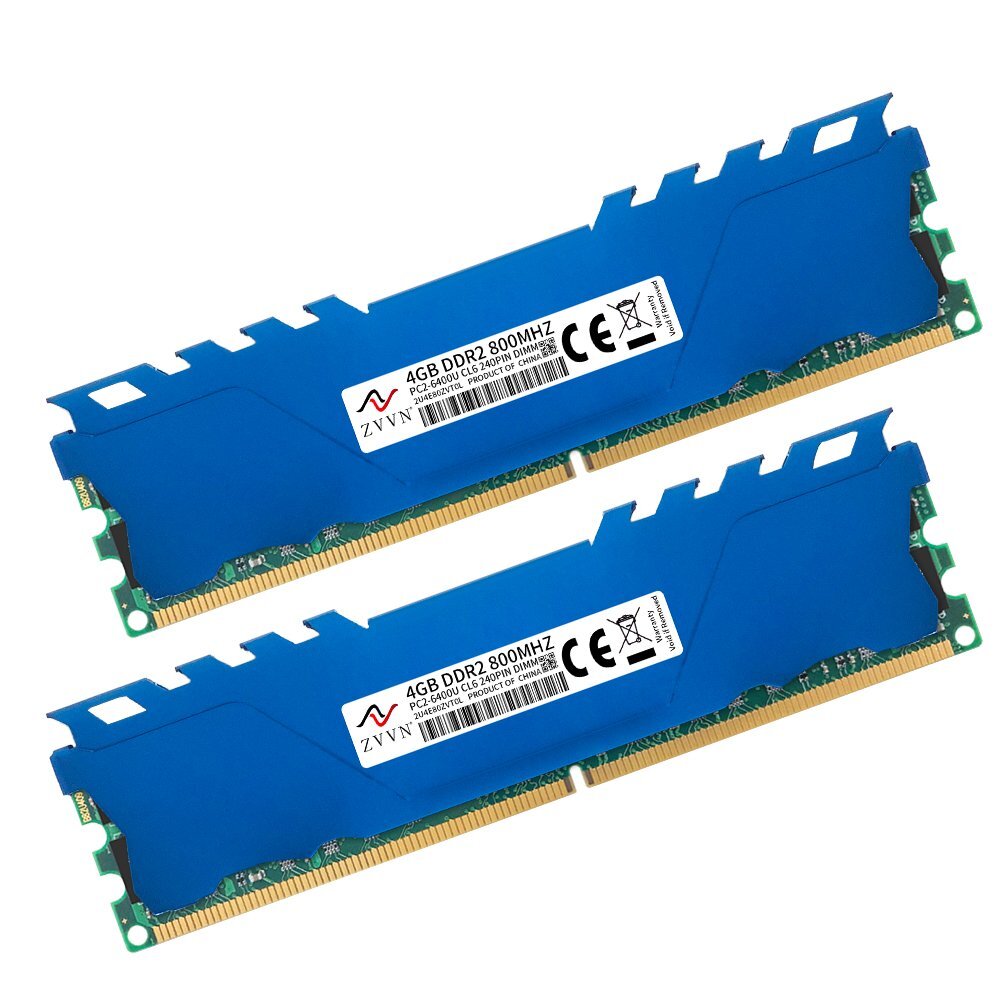 16GB 8GB 4GB DDR2 800MHz PC2-6400U CL6 240Pin intel DIMM Desktop Memory LOT Blue