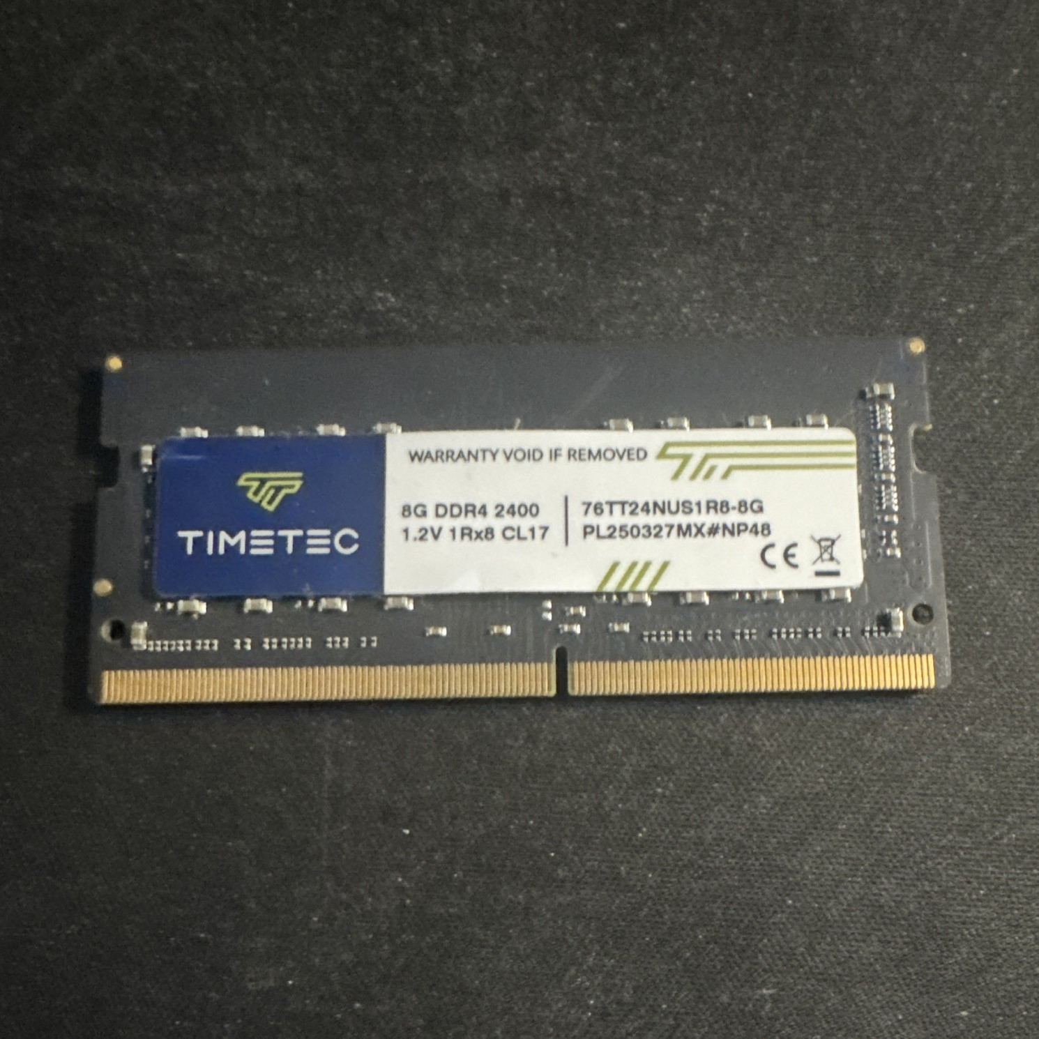 Timetec 8GB DDR4-2400 PC4-19200 SO-DIMM 260-Pin CL17 RAM 76TT24NUS1R8-8G