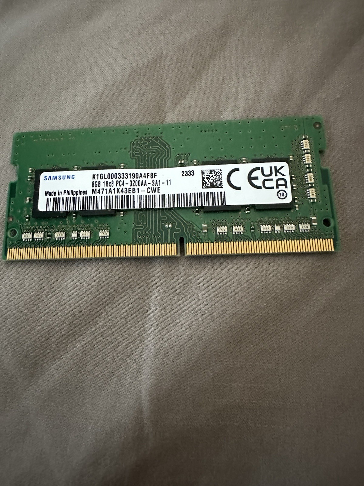 Samsung 8GB DDR4 1Rx8 PC4-2133P SO-DIMM LAPTOP Memory RAM M471A1K43BB0-CPB