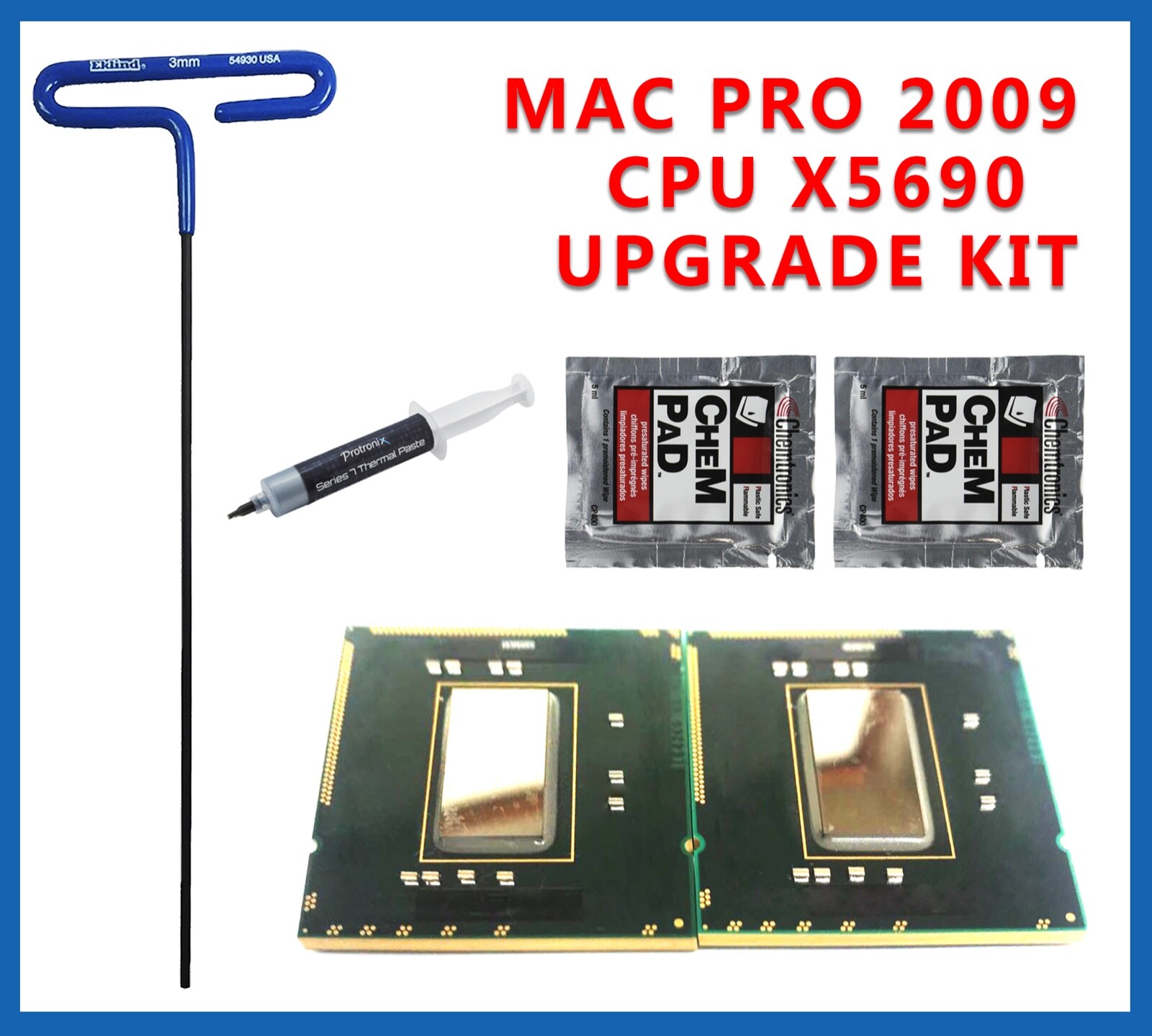 12 Core 2009 Apple Mac Pro 4,1 Pair X5690 3.46GHz XEON CPU upgrade kit Delidded