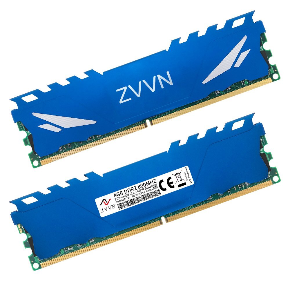 16GB 8GB 4GB DDR2 800MHz PC2-6400U CL6 240Pin intel DIMM Desktop Memory LOT Blue