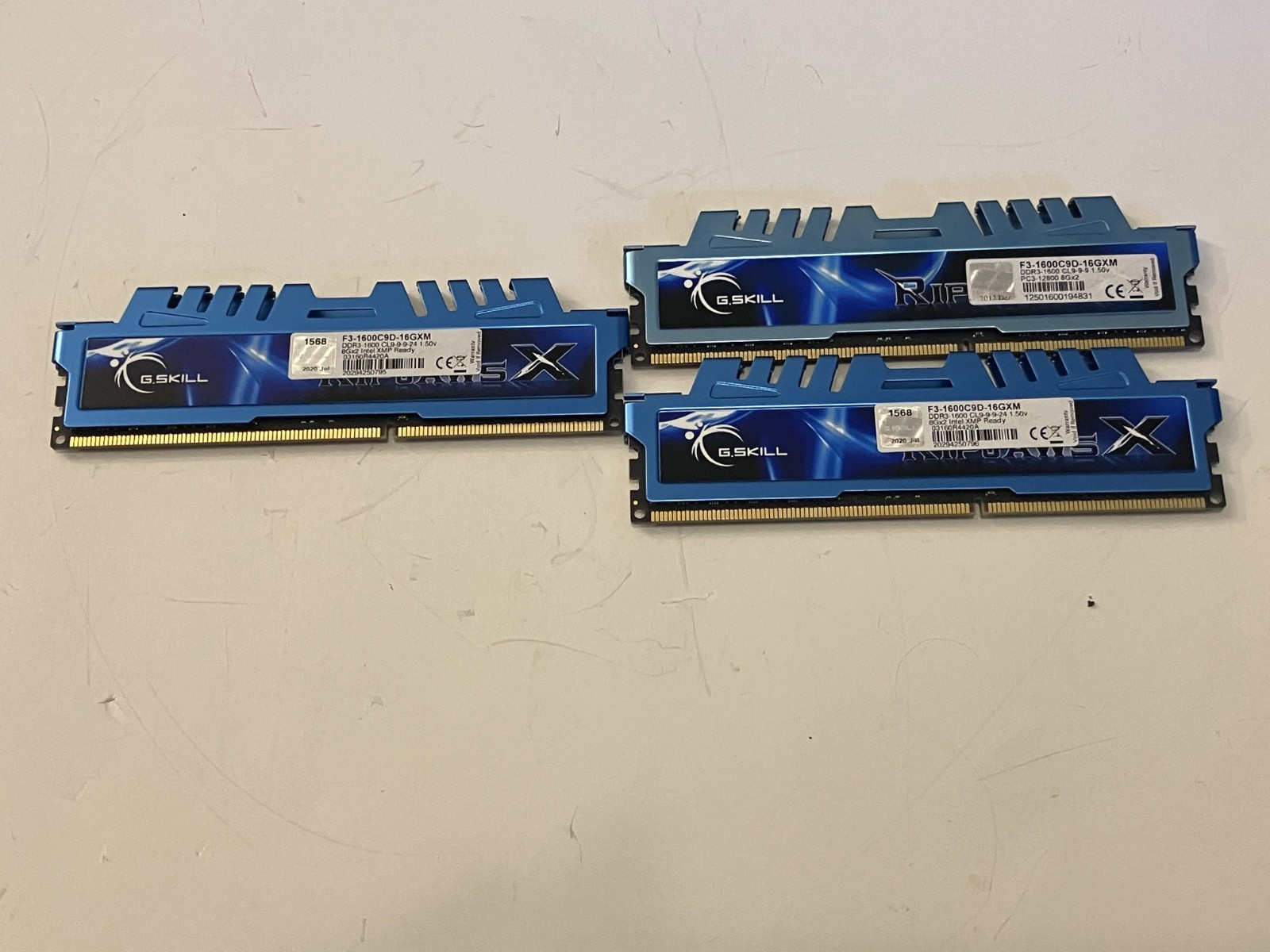 G. SKILL PC3-12800 24GB Kit (3X8GB) DDR3 1600 MHz DDR3 Memory F3-1600C9D-16GXM