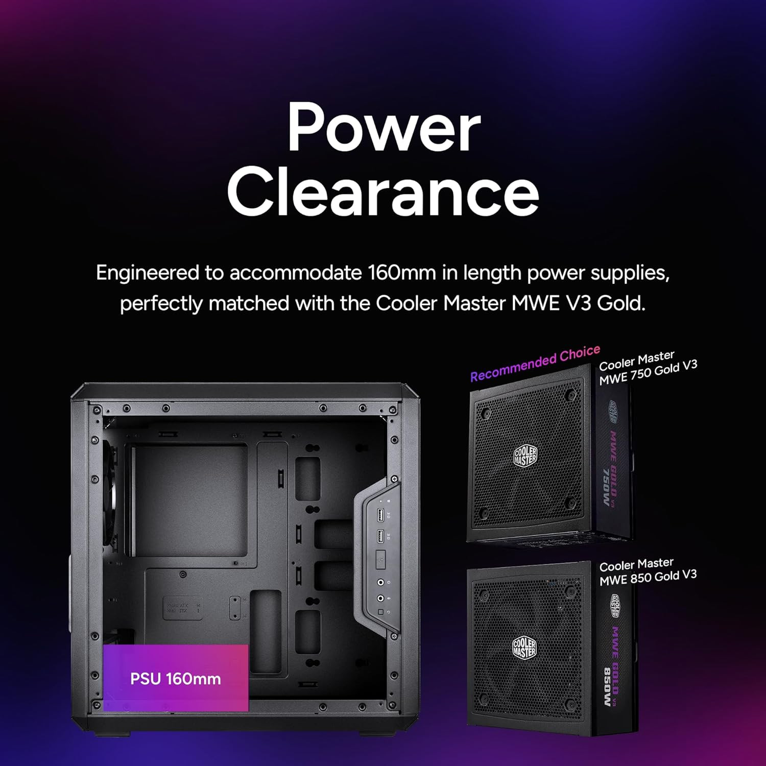 Cooler Master MasterBox Q300L Micro ATX PC Case Compact Computer Case Black